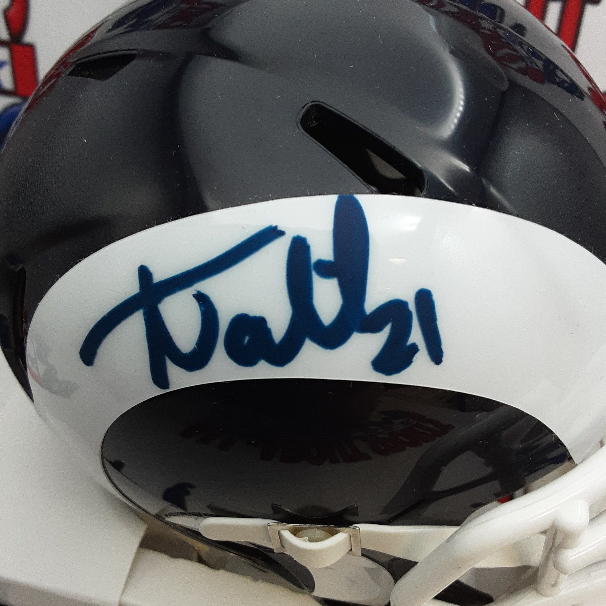 Aqib Talib Authentic Signed Autographed Mini Helmet JSA.