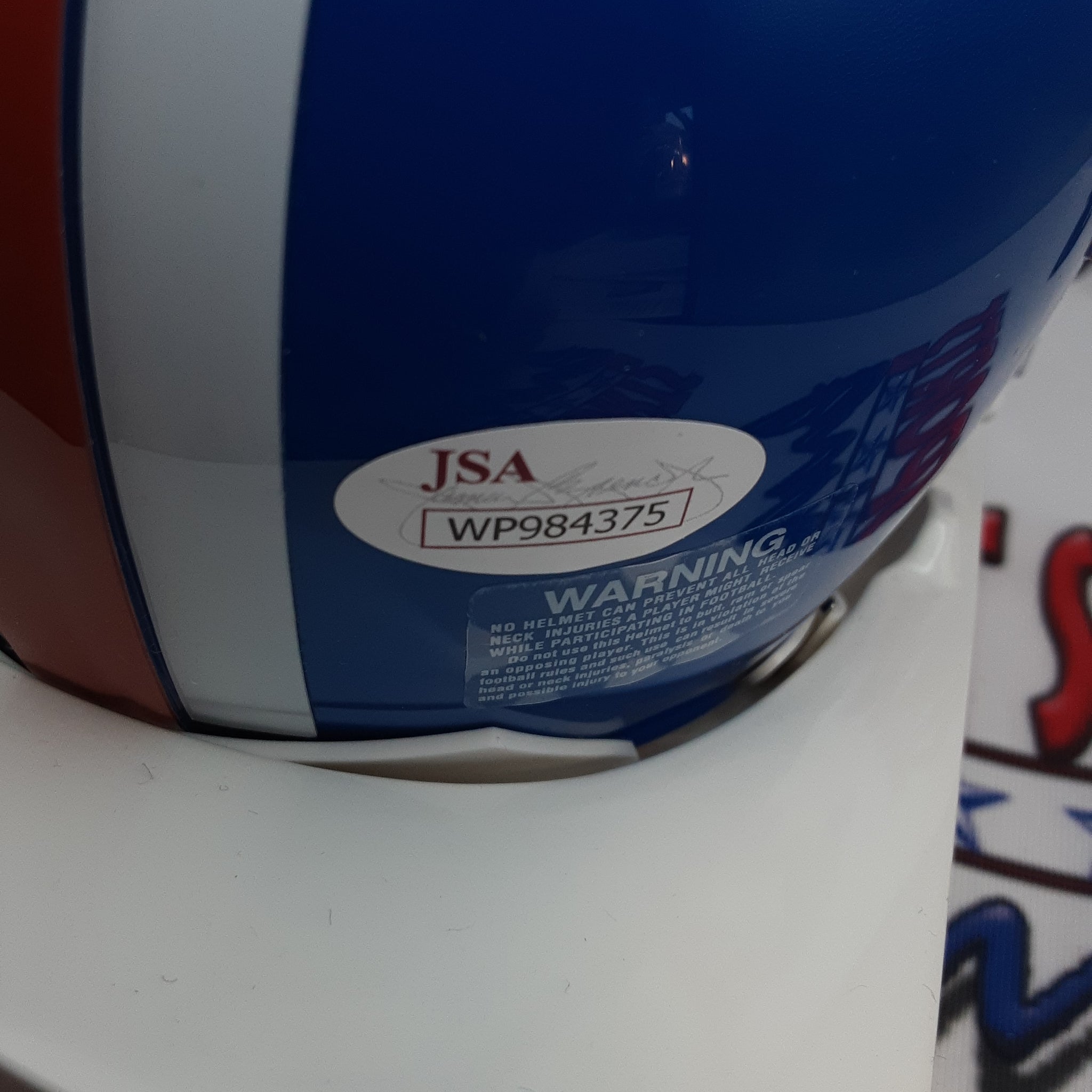 DeMaryuis Thomas Authentic Signed Autographed Mini Helmet JSA.