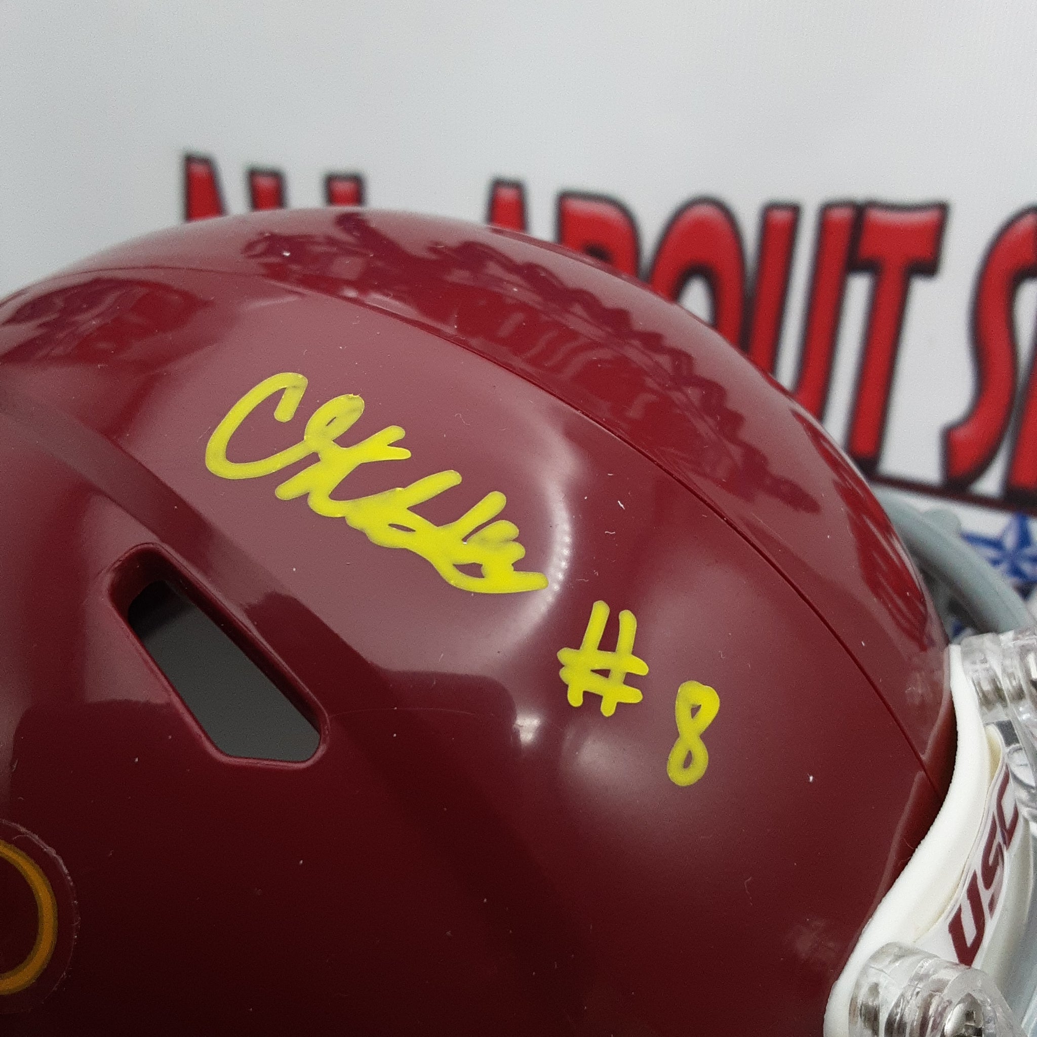 Chris Steele Authentic Signed Autographed Mini Helmet JSA.