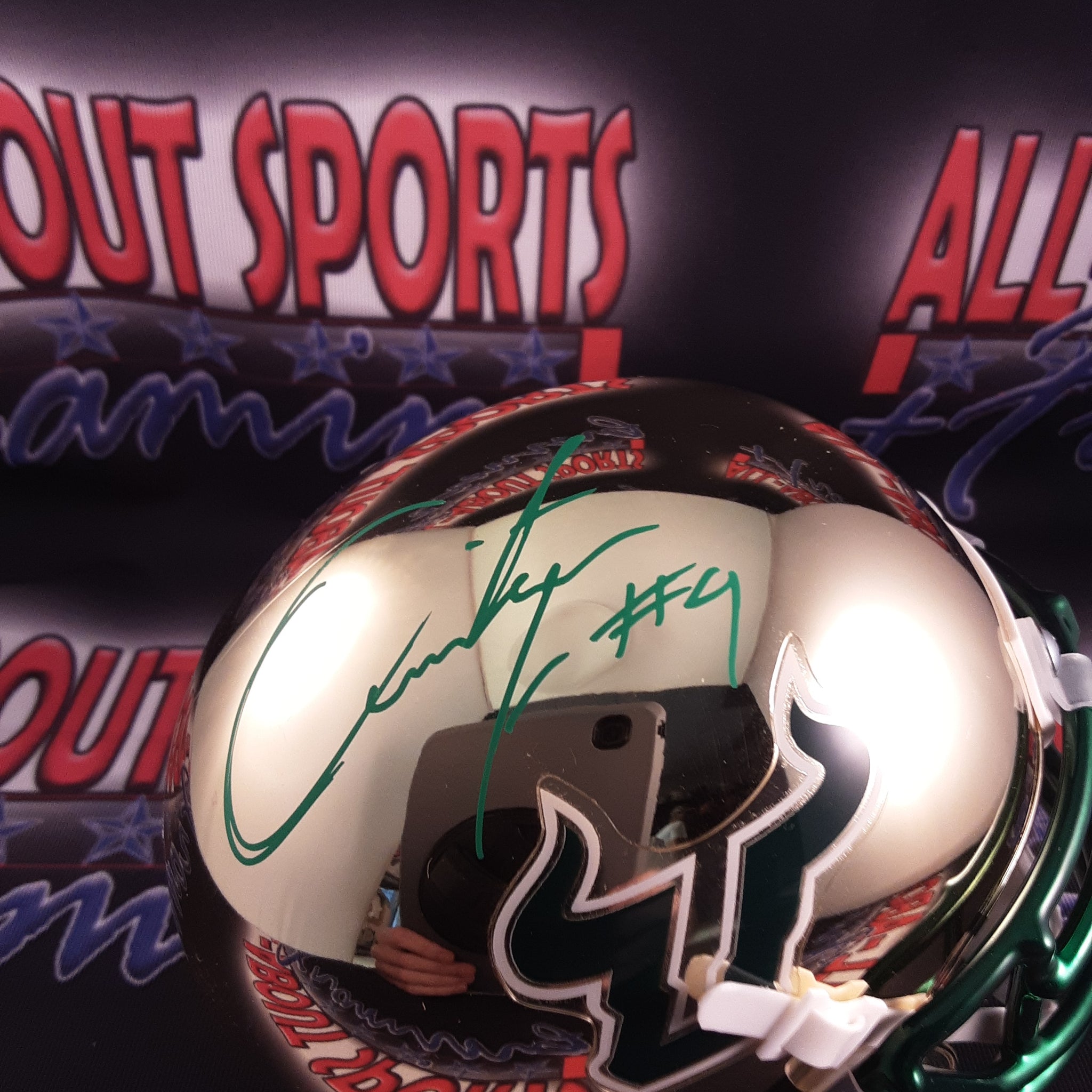 Quinton Flowers Authentic Signed Autographed Mini Helmet JSA.