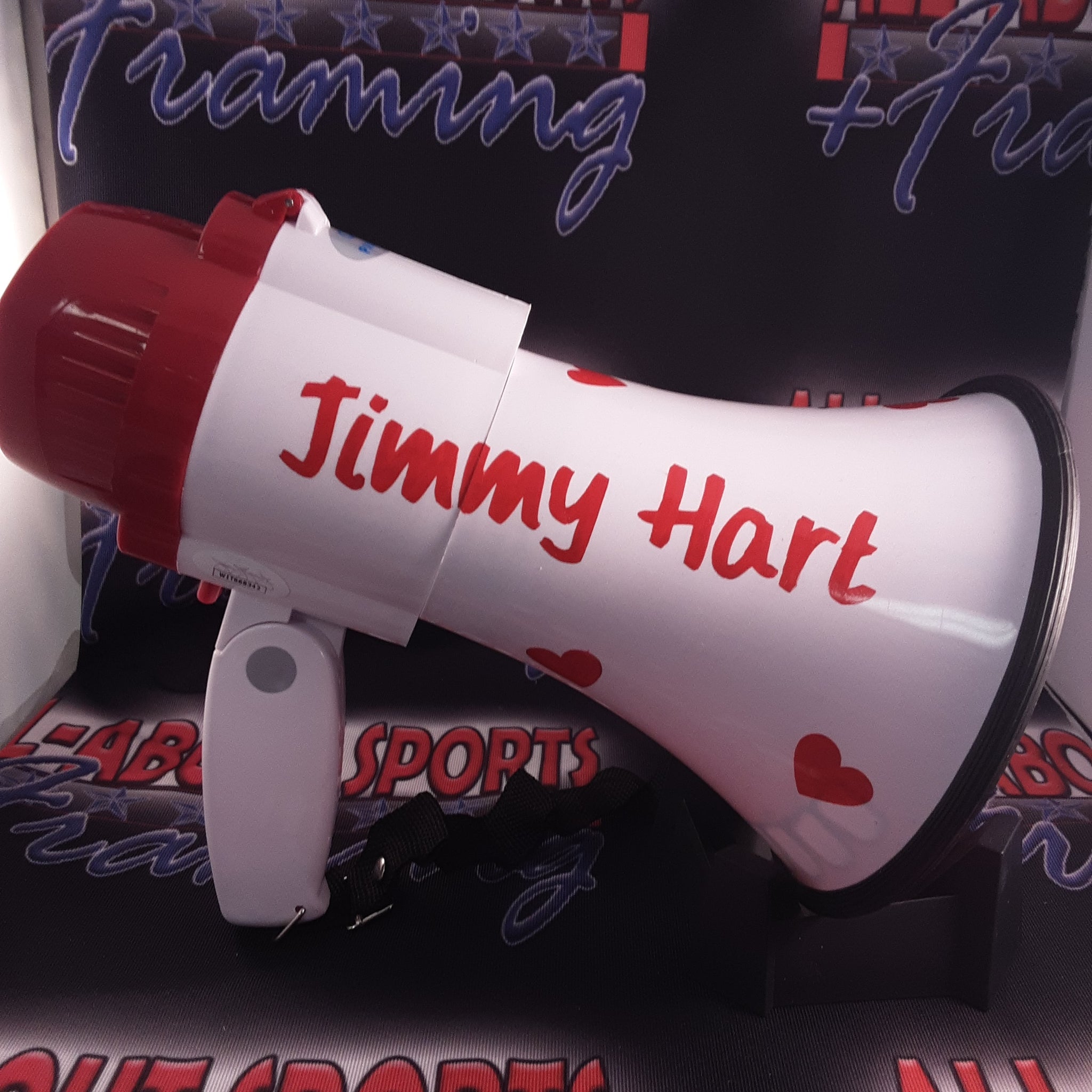Jimmy Hart Authentic Signed Autographed Hand Painted Megaphone w/inscription JSA