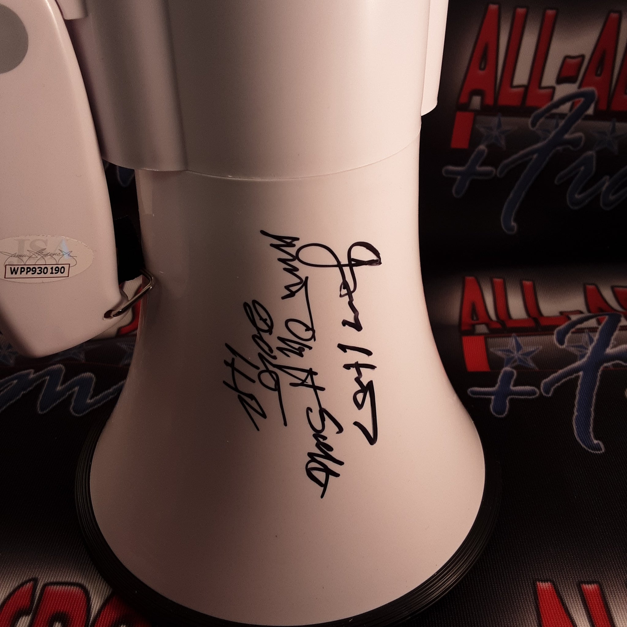 Jimmy Hart Authentic Signed Autographed Megaphone w/inscription JSA