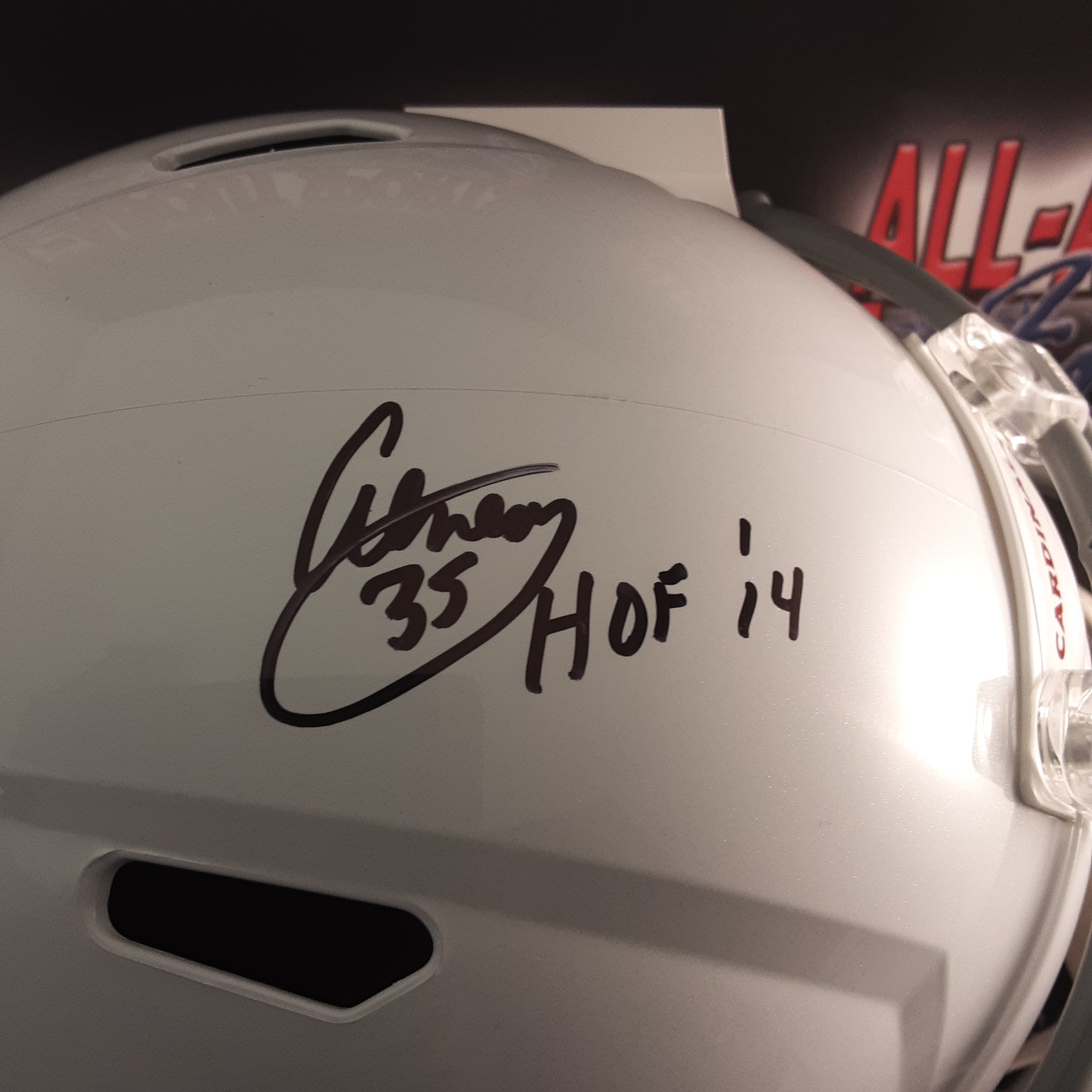 Aeneas Williams Authentic Signed w/Inscription Autographed Full-size Replica Helmet JSA.