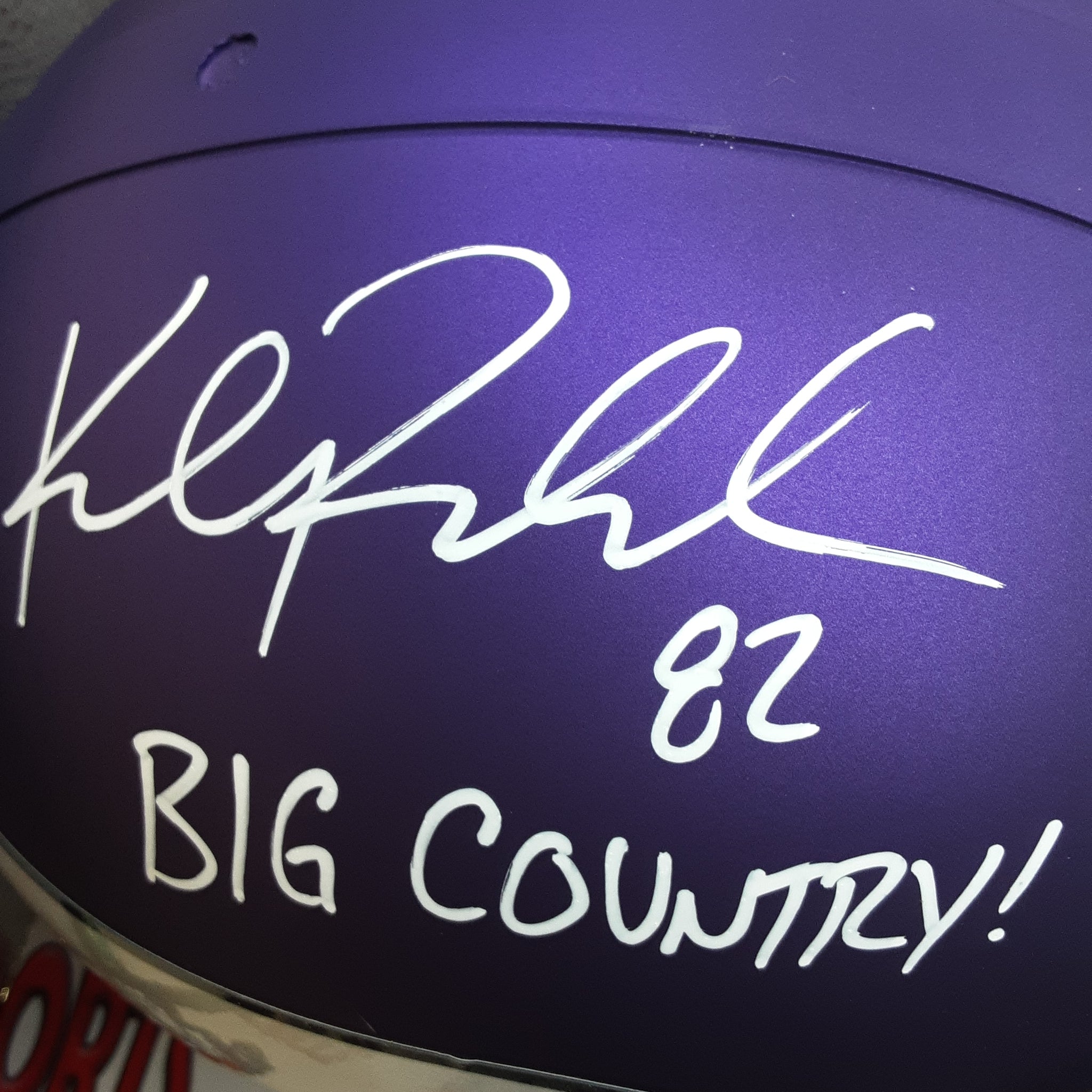 Kyle Rudolph Authentic Signed w/Inscription Autographed Full-size Replica Helmet Beckett
