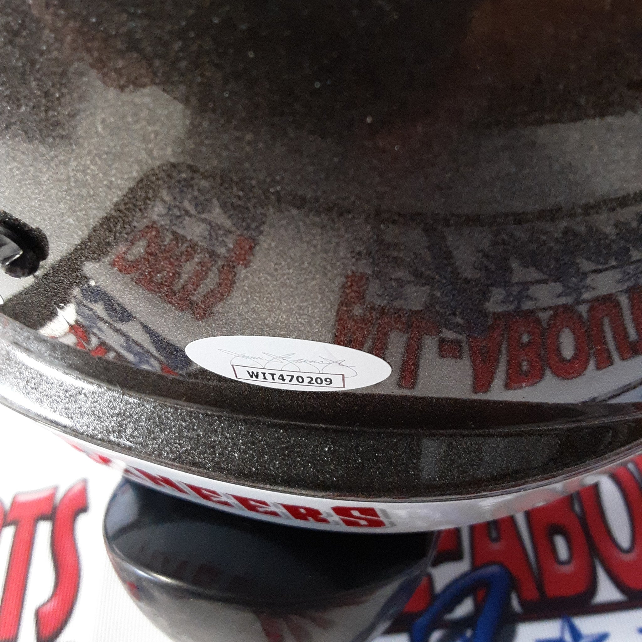 Mike Edwards Authentic Signed w/Inscription autographed Full-size Replica Helmet JSA