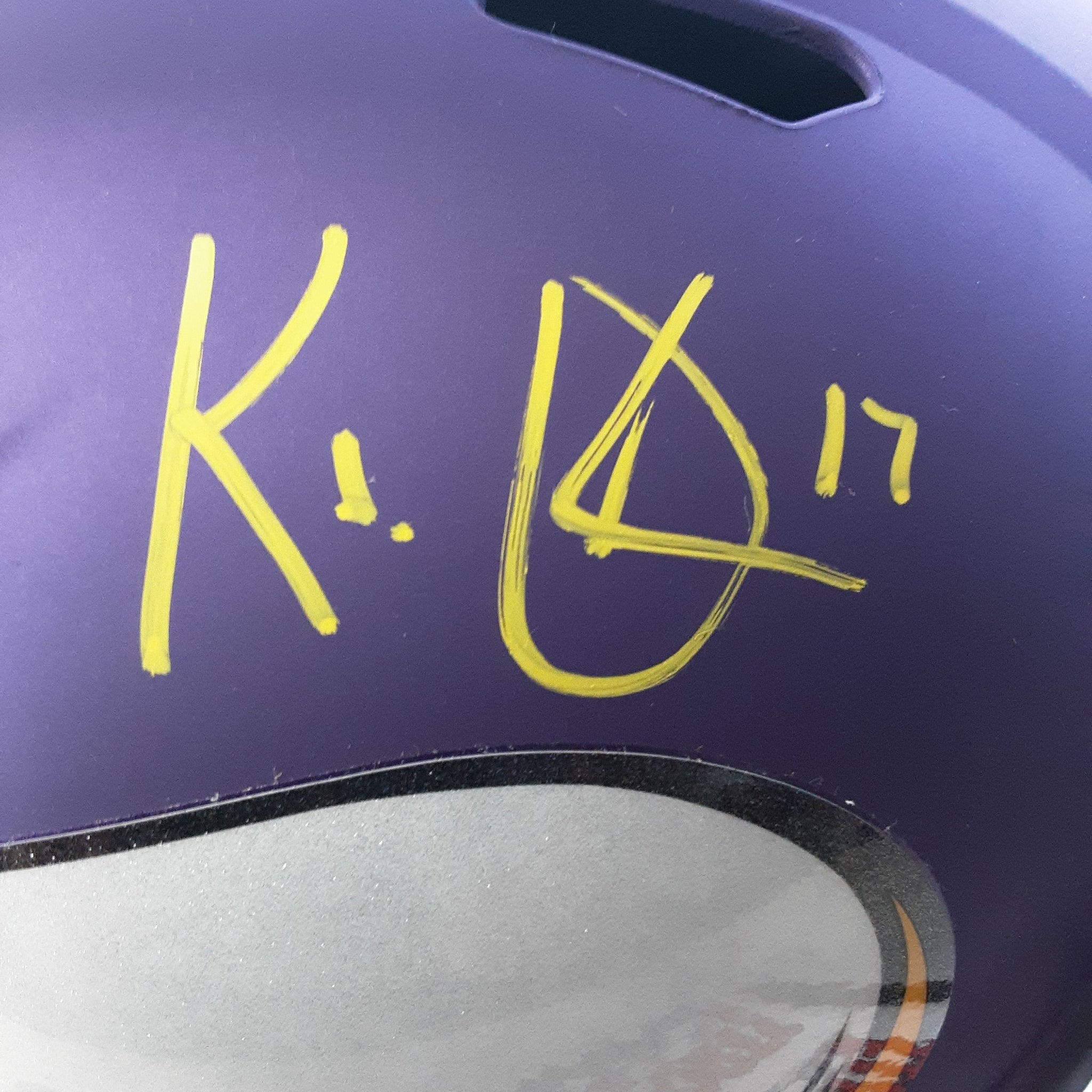 KJ Osborn Authentic Signed Autographed Full-size Replica Helmet JSA-