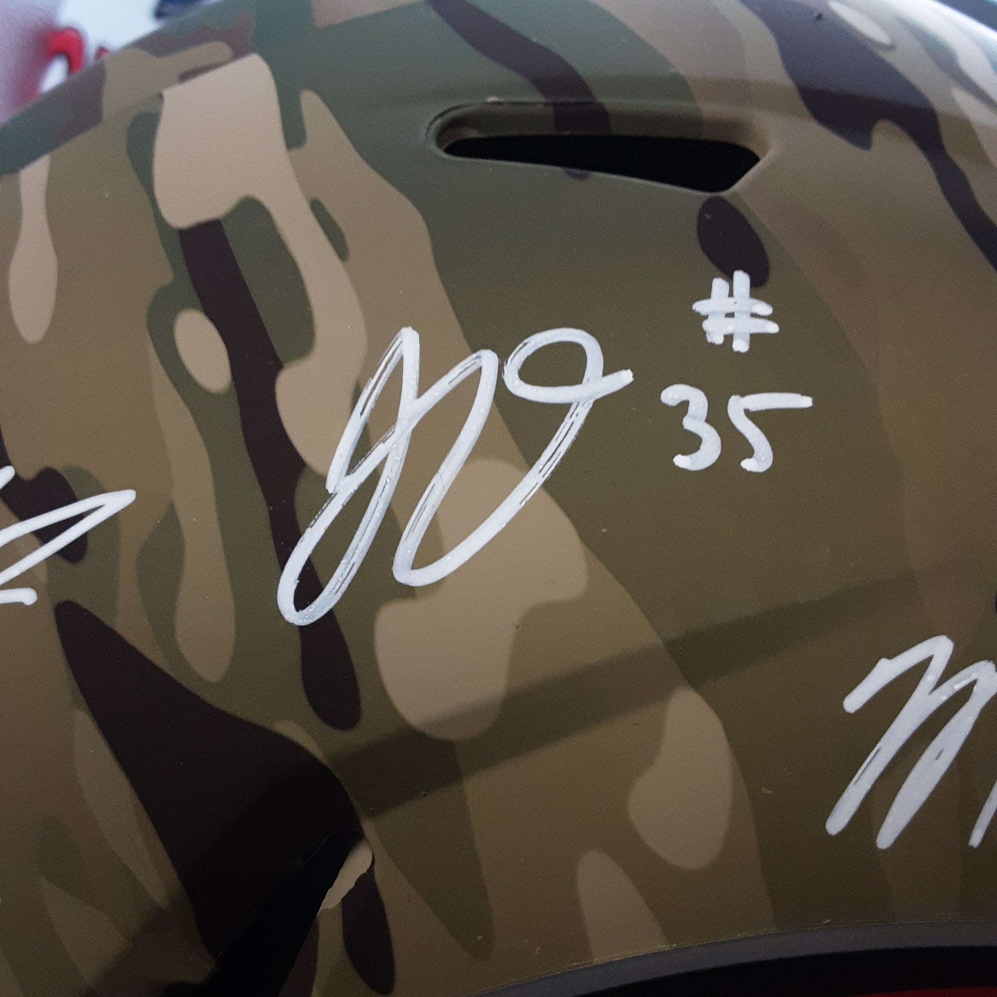 Winfield, Davis, Dean, Whitehead, Edwards Authentic Signed Autographed Full-size Replica Helmet JSA-