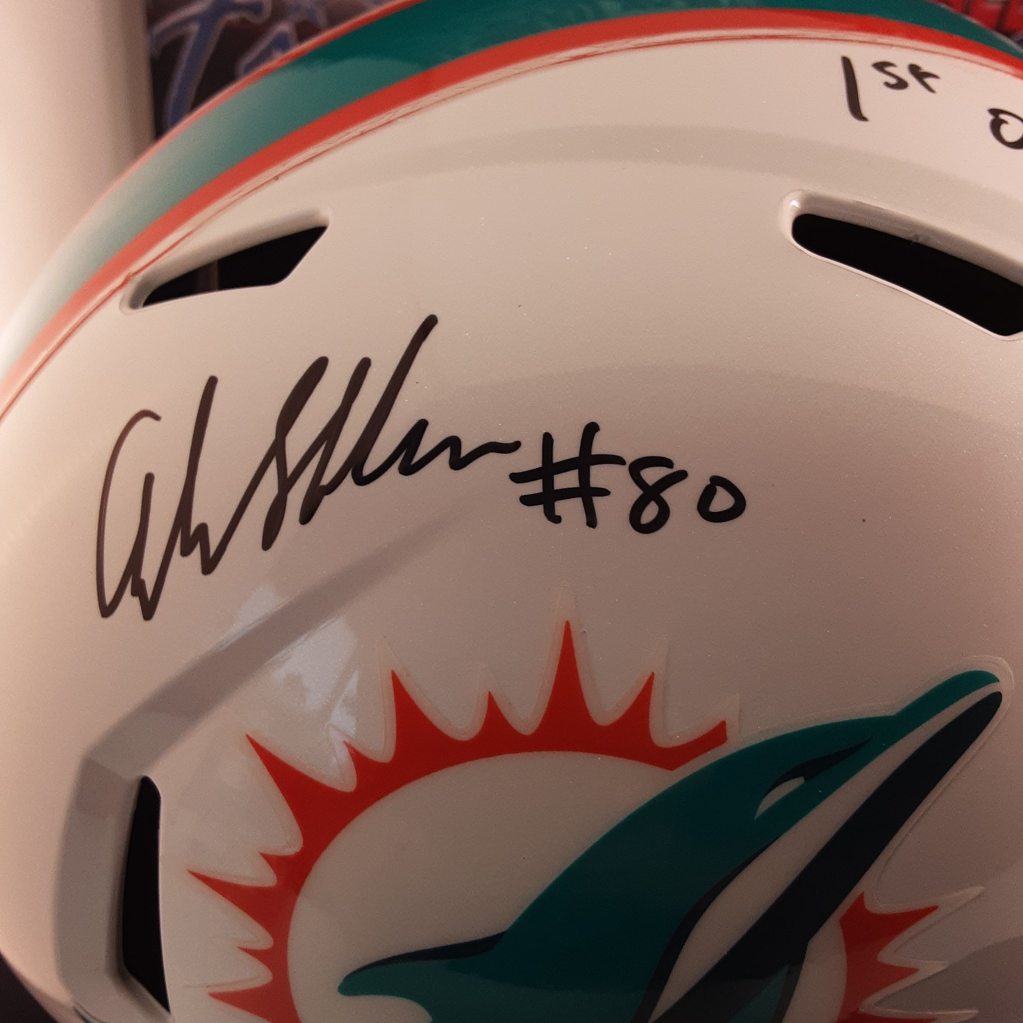 Adam Shaheen Authentic Signed Autographed Full-size Replica Helmet JSA.