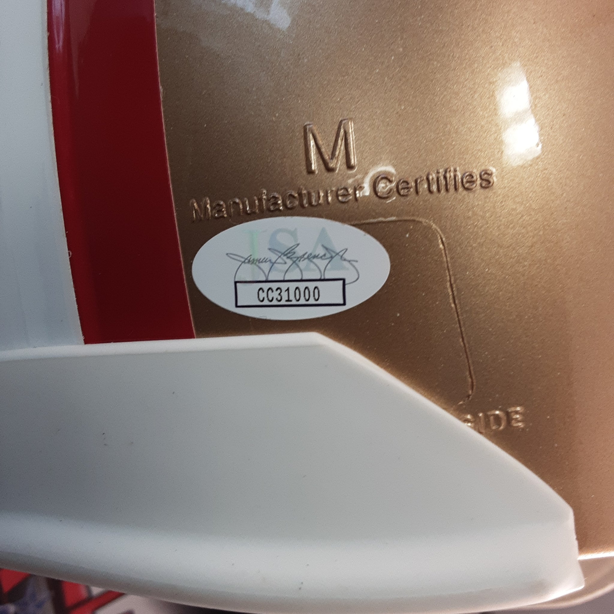 Garrison Hearst Authentic Signed Autographed Full-size Replica Helmet JSA.