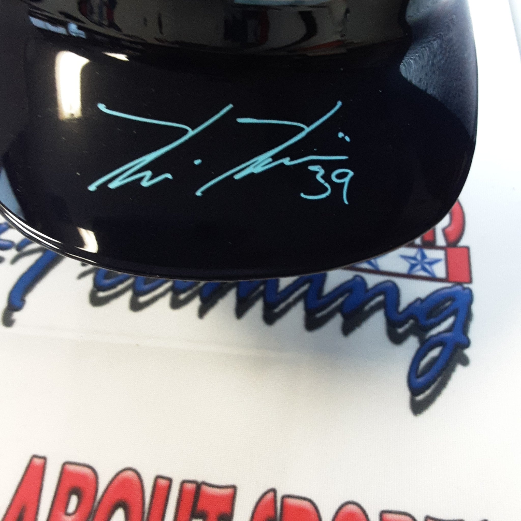 Kevin Kiermaier Authentic Signed Pro Style Helmet Autographed JSA.