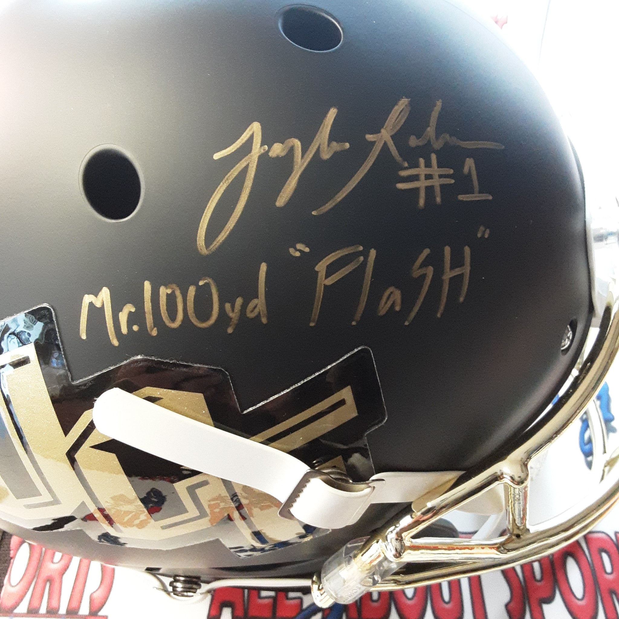 Jaylon Robinson Signed Autographed Full-size Replica Helmet JSA.