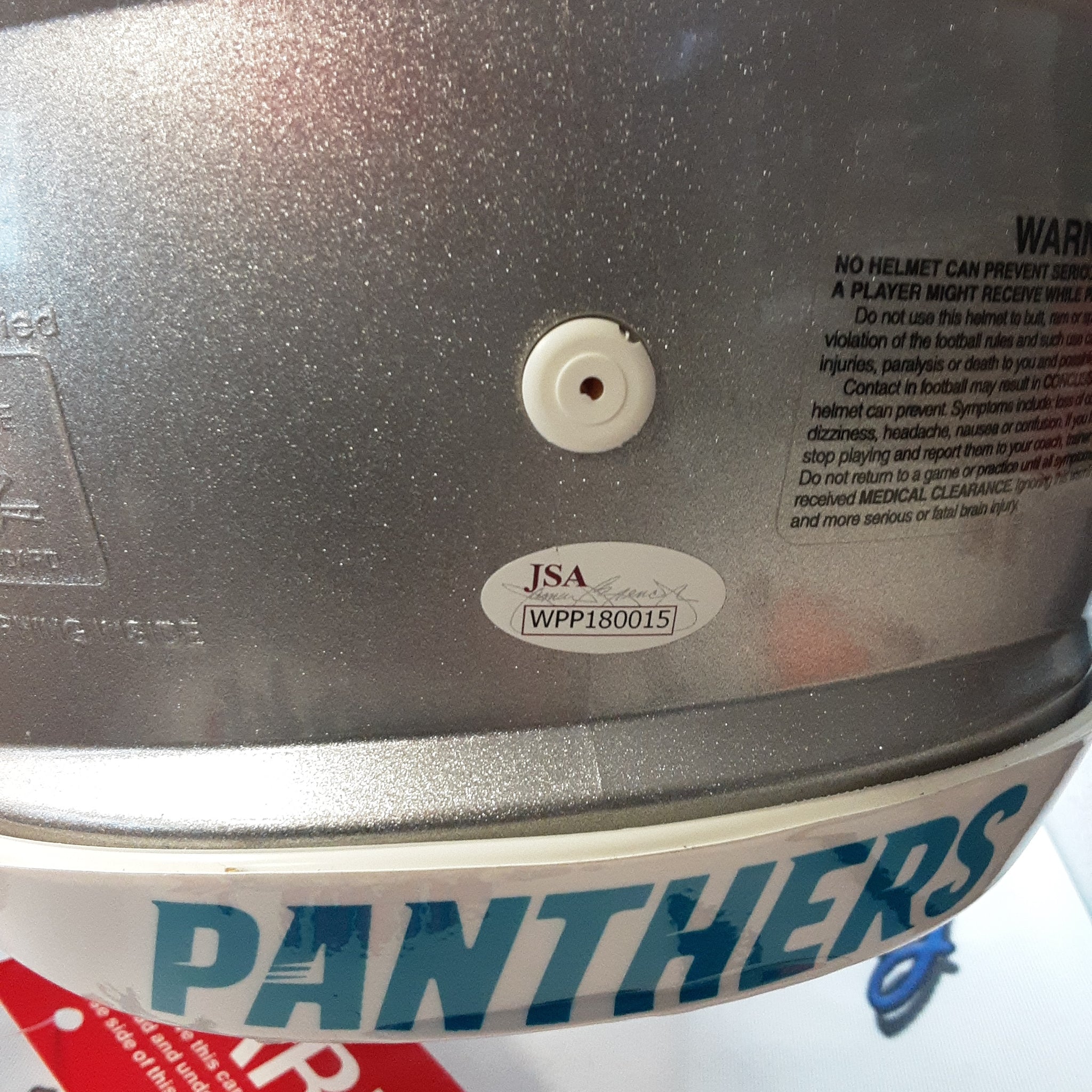 Thomas Davis Authentic Signed Autographed Full-size Authentic Helmet JSA.