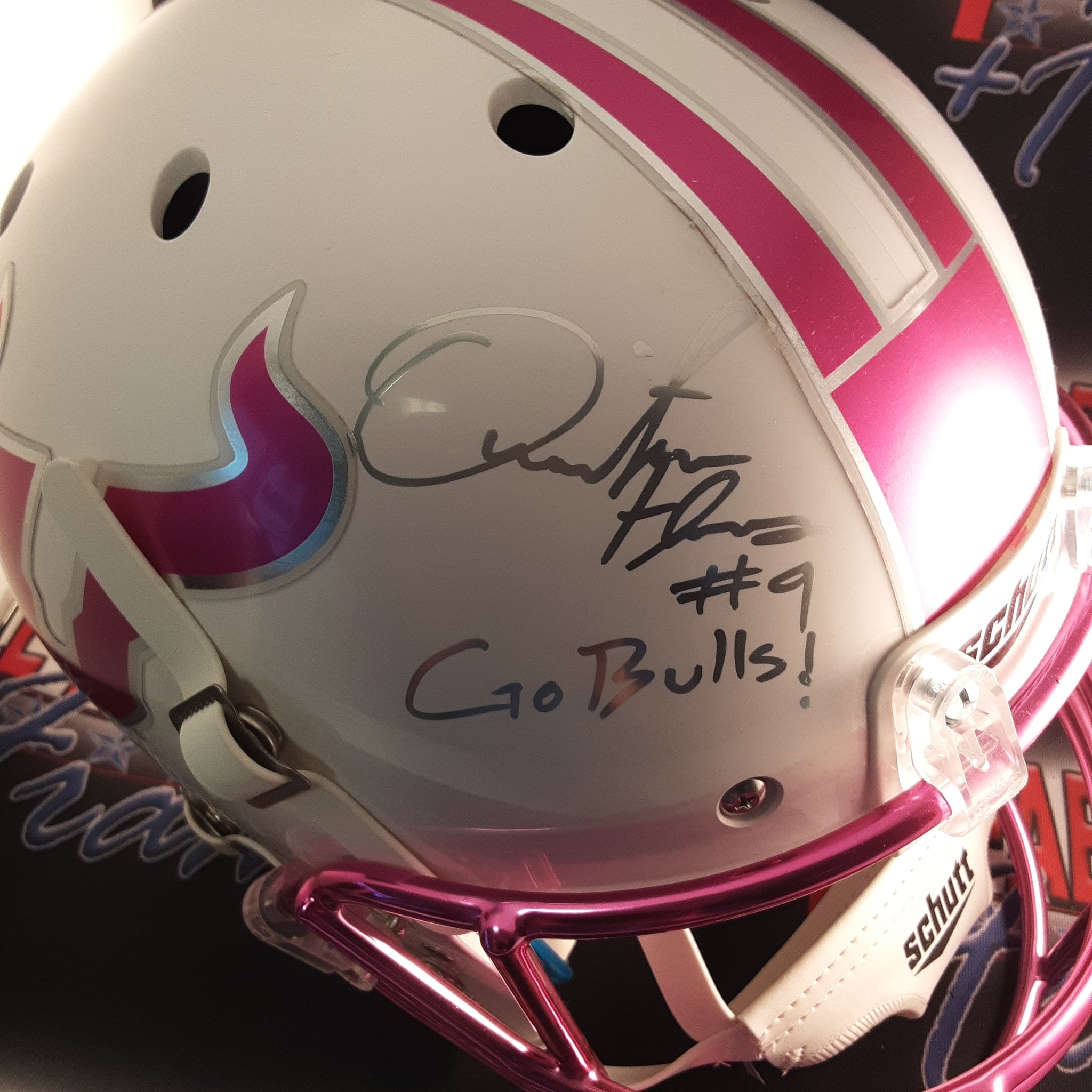 Quinton Flowers Signed Autographed Full-size Replica Helmet JSA