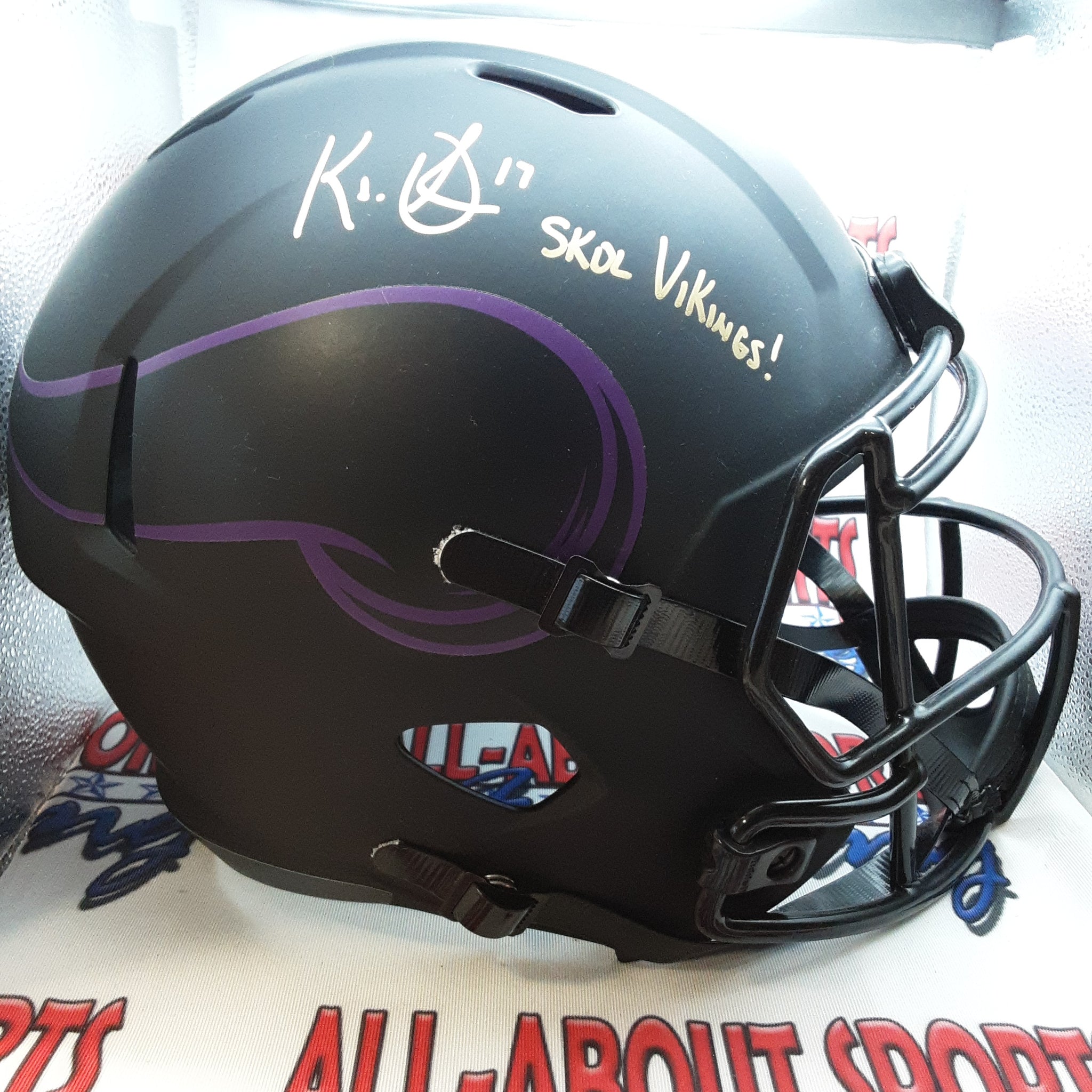 KJ Osborn Authentic Signed Autographed Full-size Replica Helmet JSA.