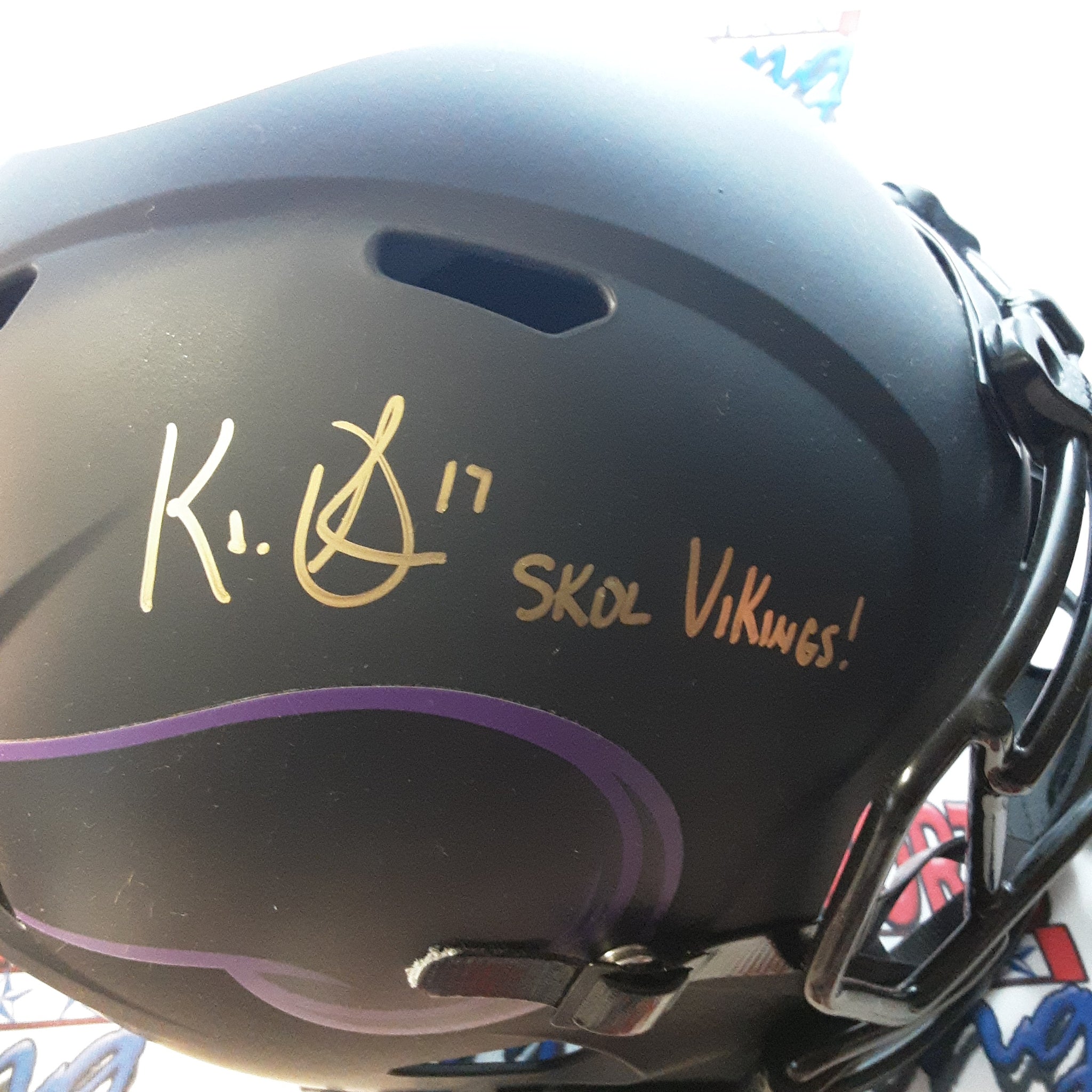 KJ Osborn Authentic Signed Autographed Full-size Replica Helmet JSA.