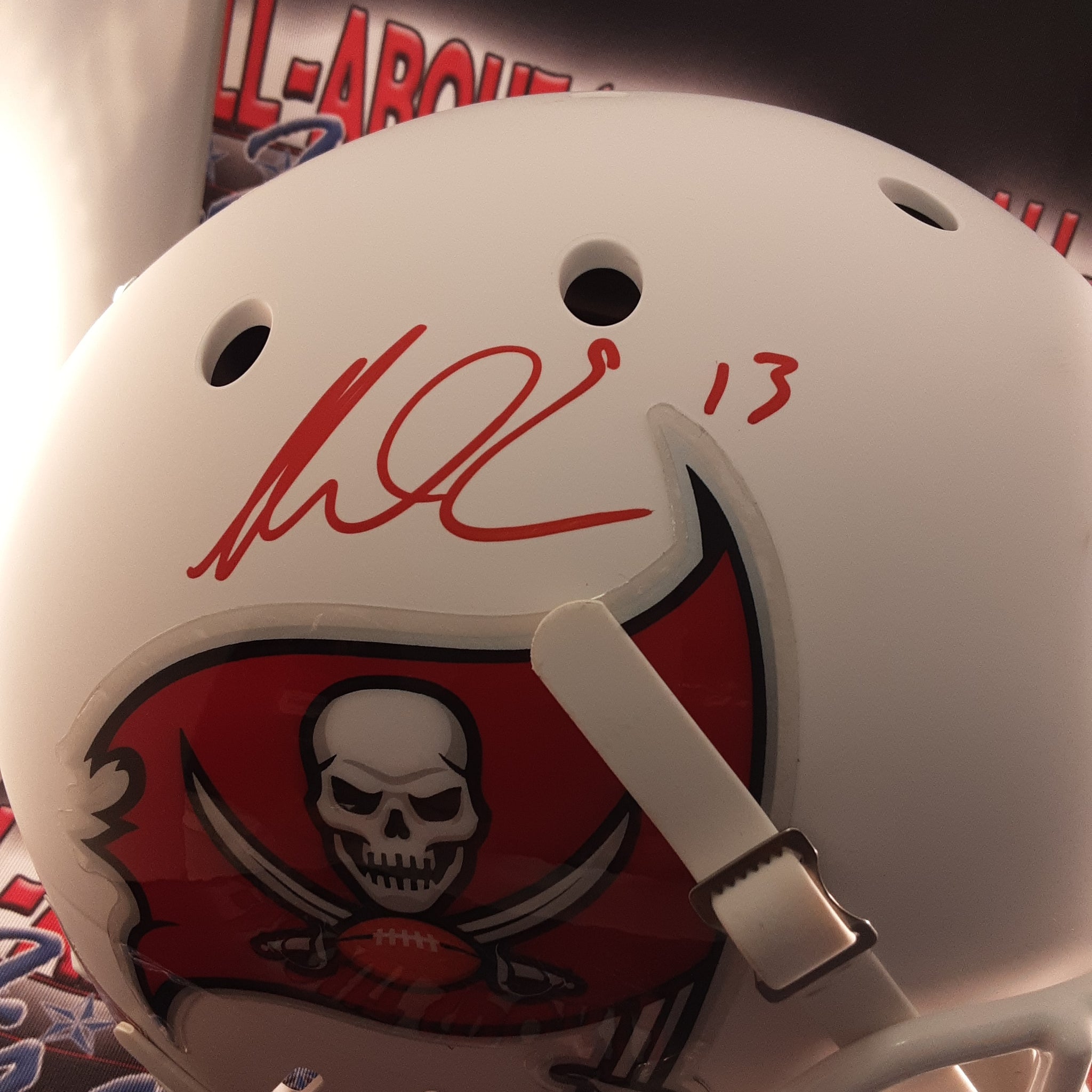 Mike Evans Signed Autographed Full-size Replica Helmet JSA