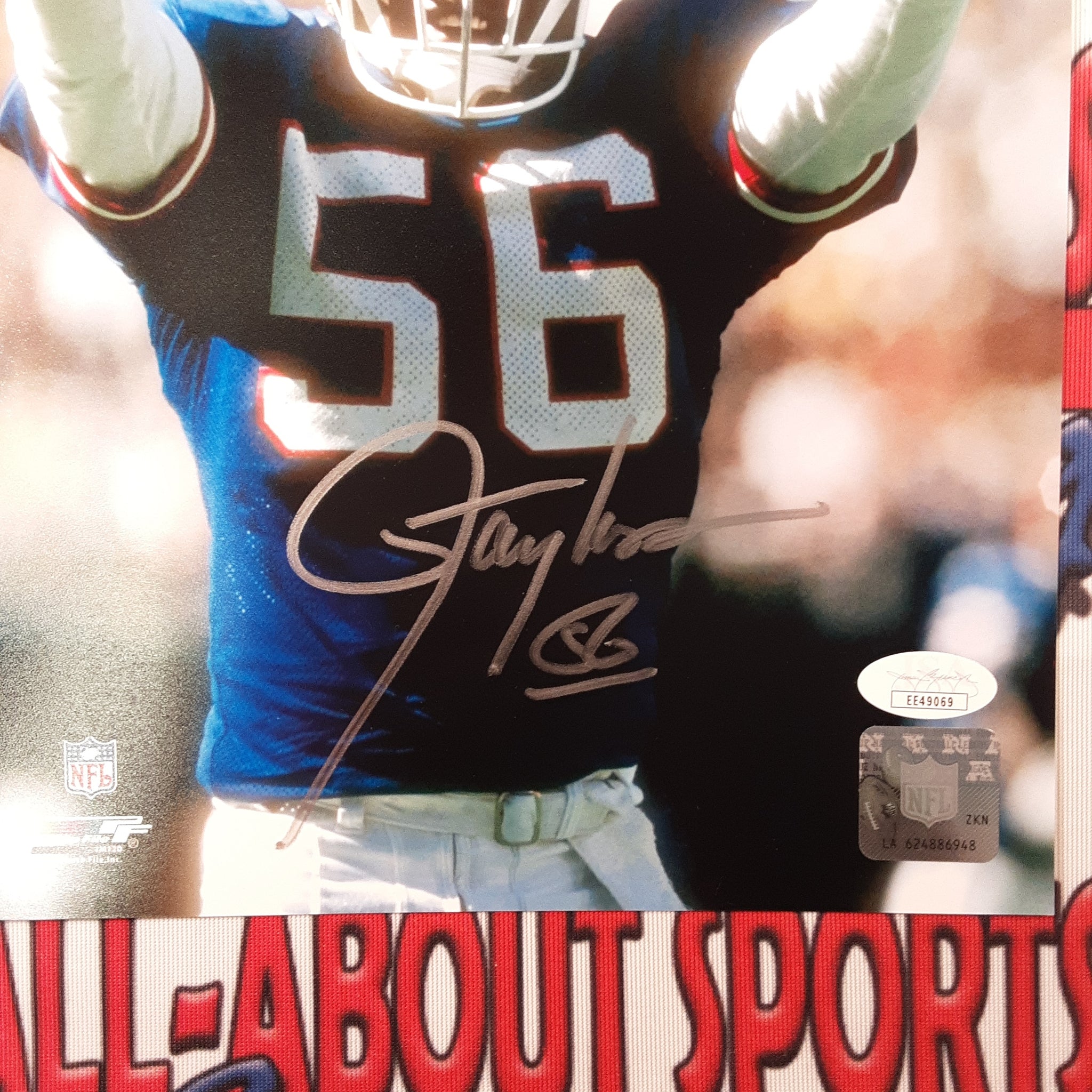 Lawrence Taylor Authentic Signed 8x10 Photo Autographed JSA.