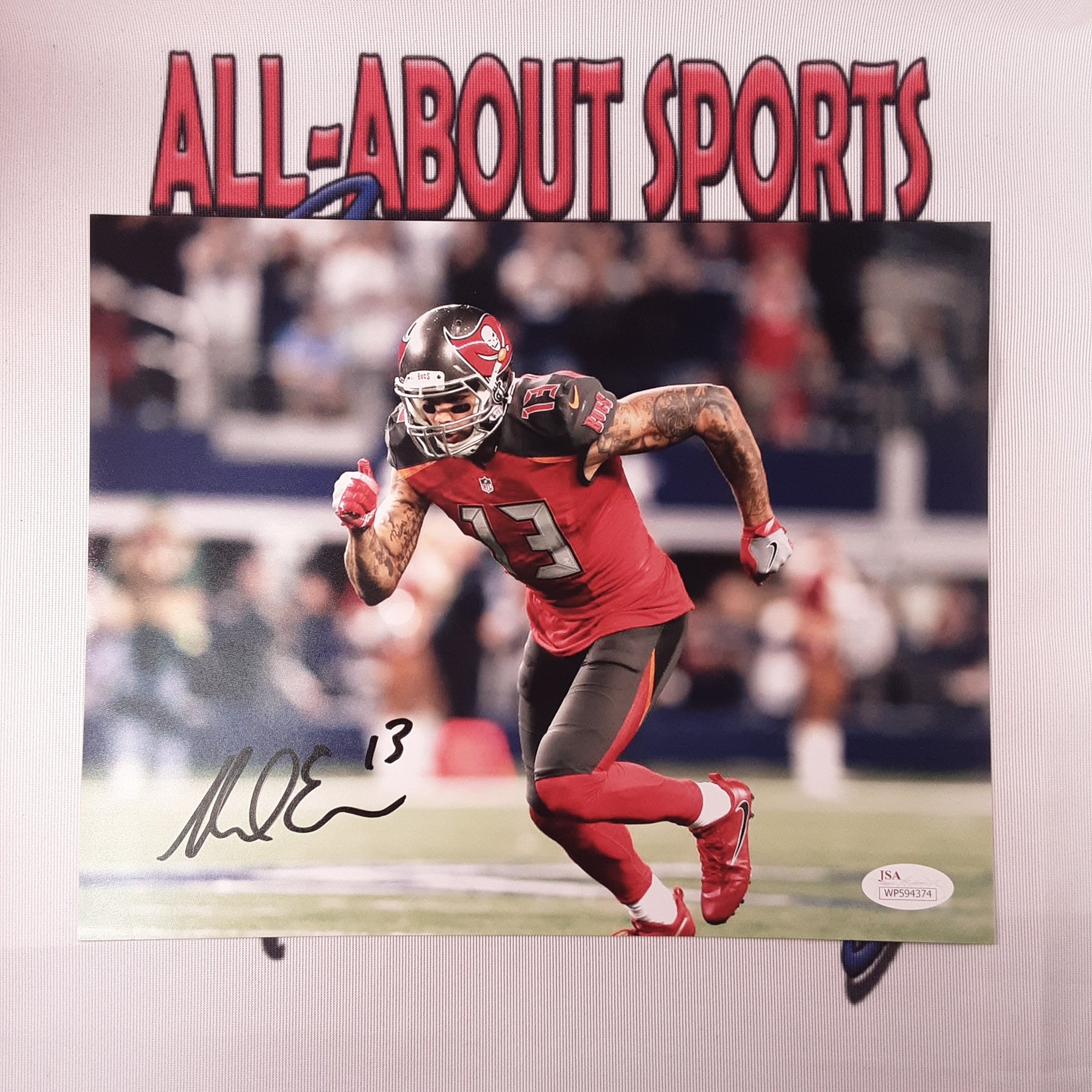 Mike Alstott Authentic Signed Framed 8x10 Photo Autographed JSA