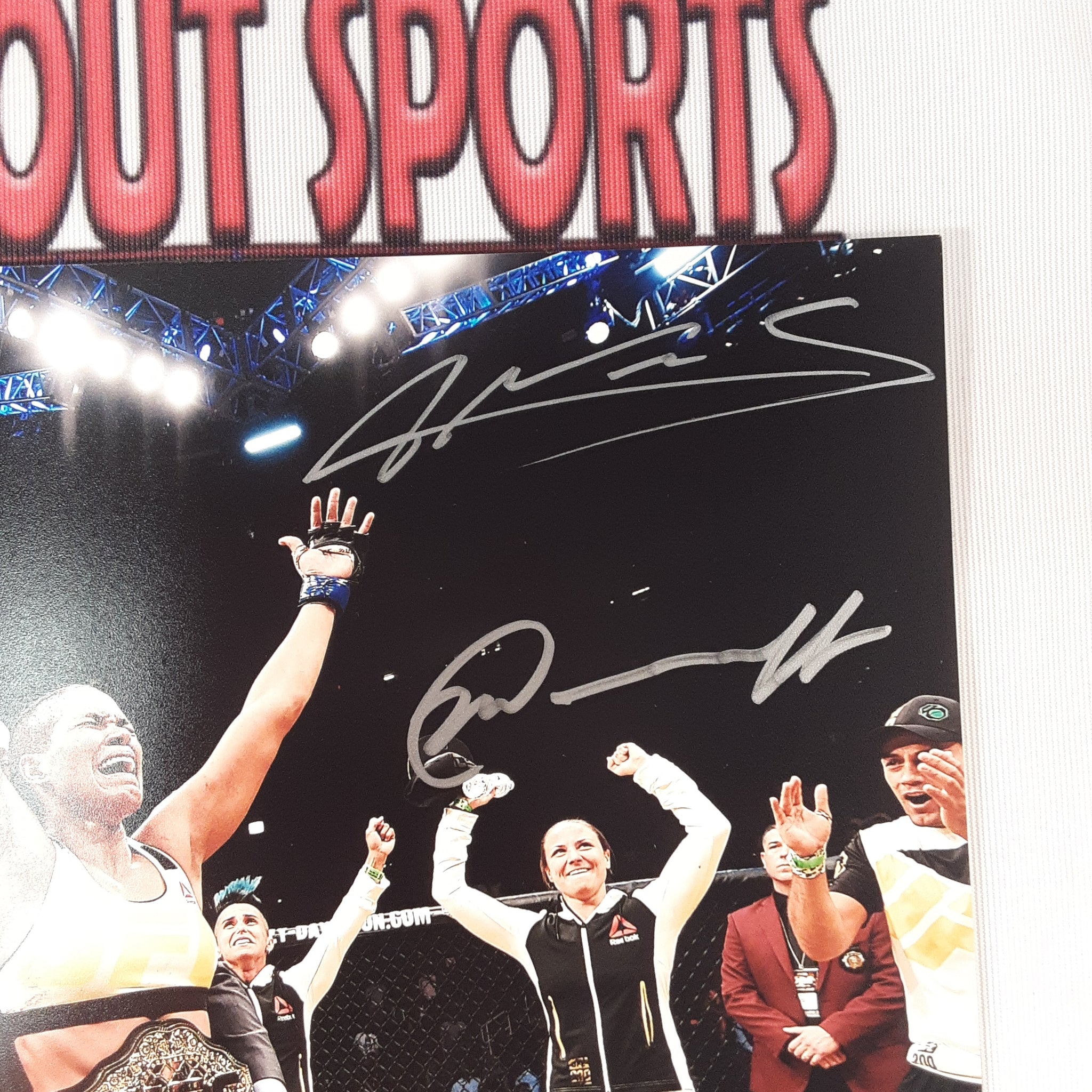 Amanda Nunes and Nina Ansaroff Authentic Signed 8x10 Photo Autographed JSA-