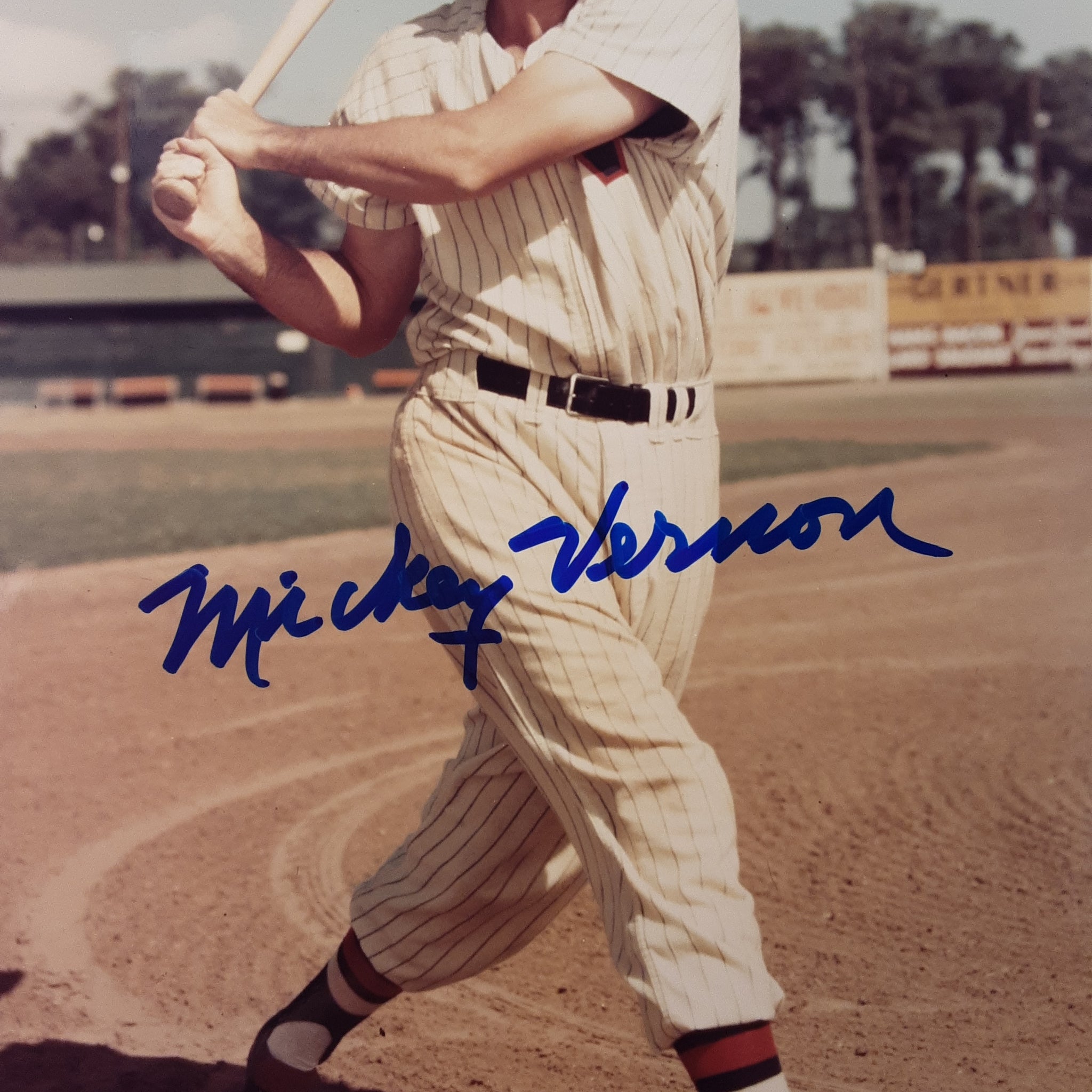 Mickey Vernon Authentic Signed 8x10 Photo Autographed PSA.