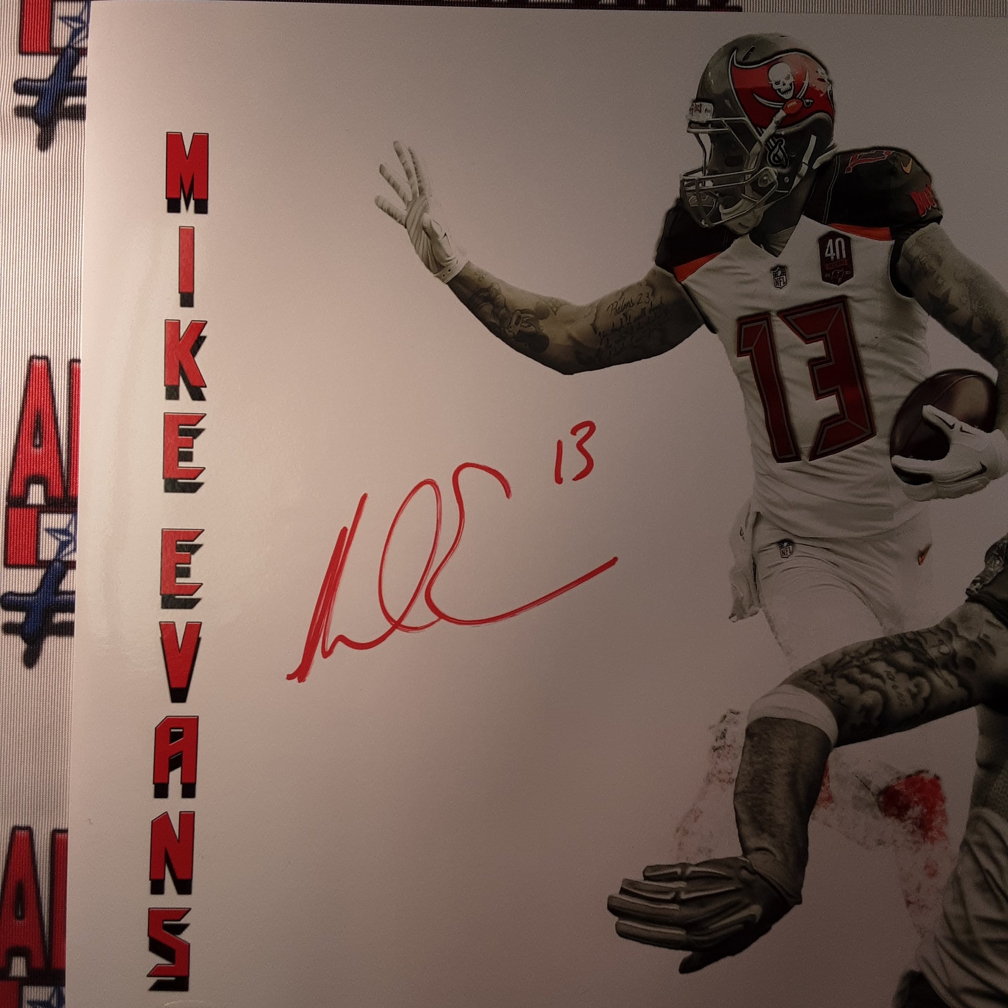 Mike Evans Authentic Signed 13x16 Photo Autographed JSA-