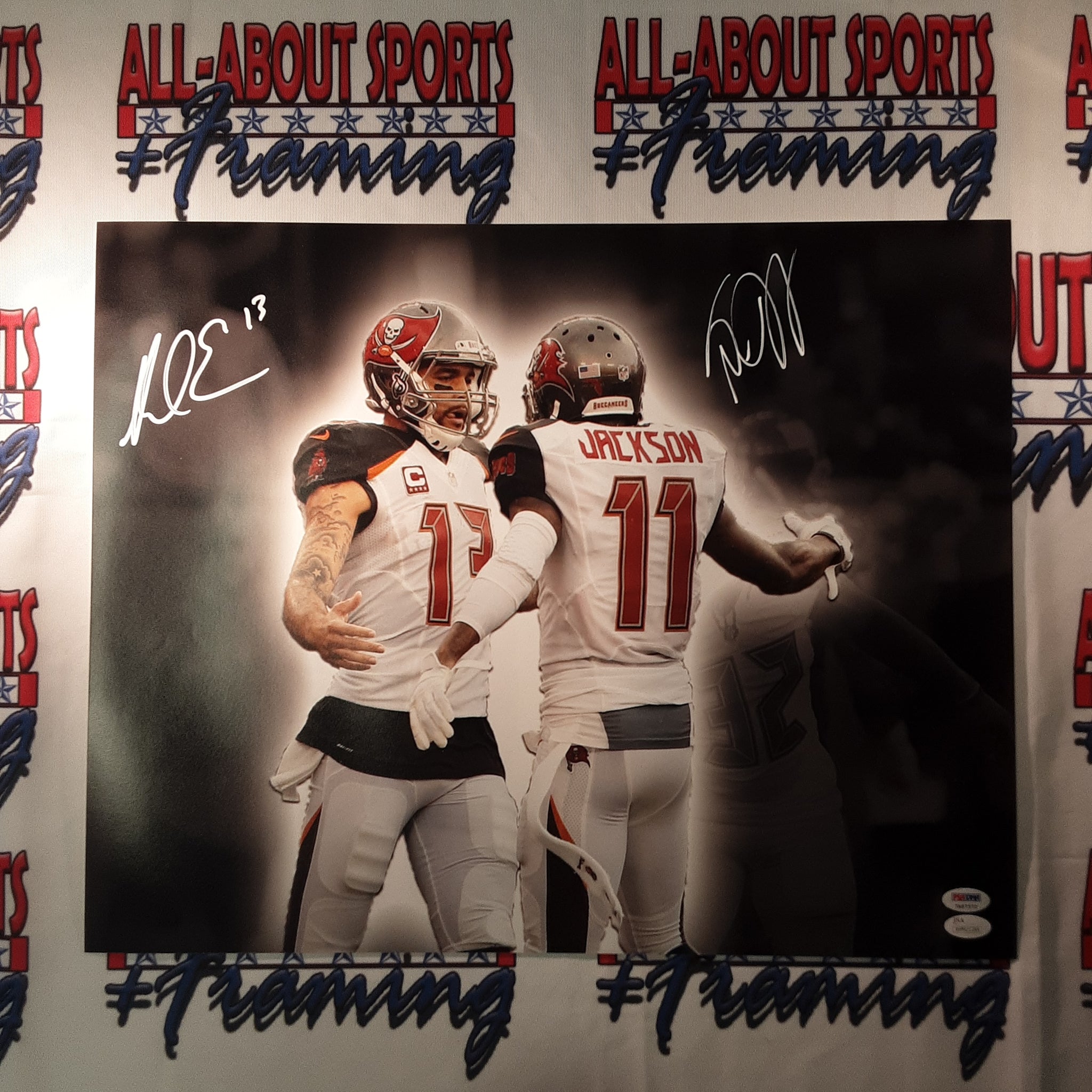 Mike Evans and Desean Jackson Authentic Signed 16x20 Photo Autographed JSA.