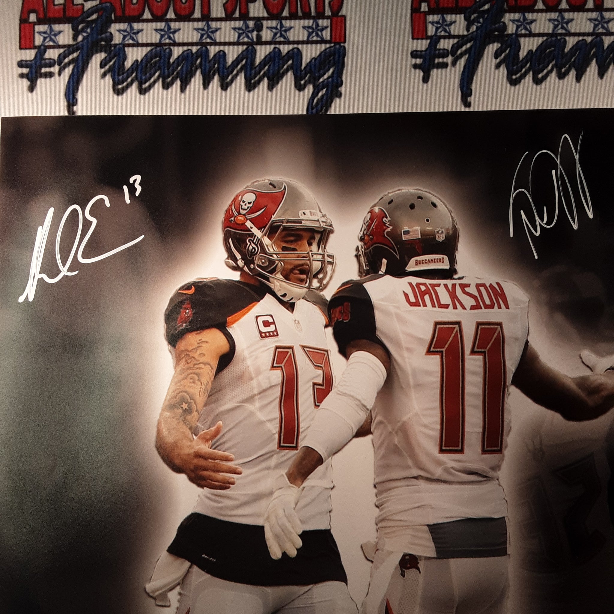 Mike Evans and Desean Jackson Authentic Signed 16x20 Photo Autographed JSA.