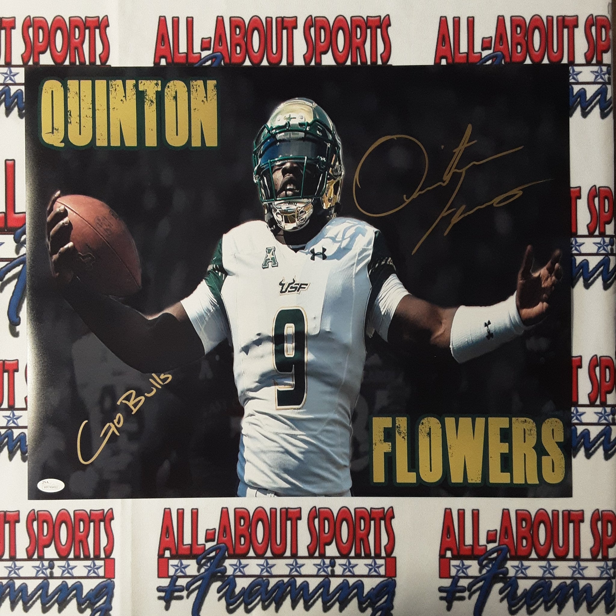 Quinton Flowers Authentic Signed 16x20 Photo Autographed JSA