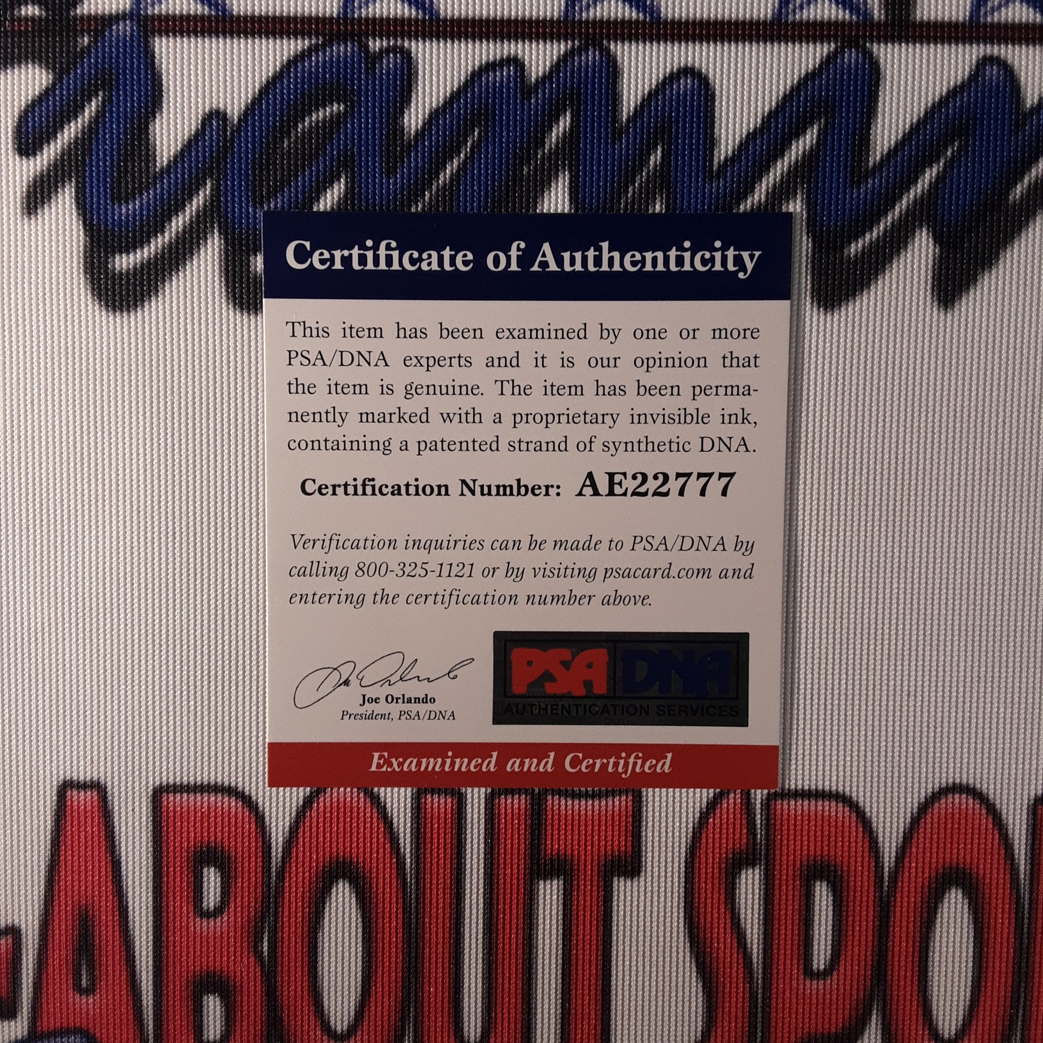 Rodney Hampton Authentic Signed Autographed Foam Logo w/ Inscription JSA.