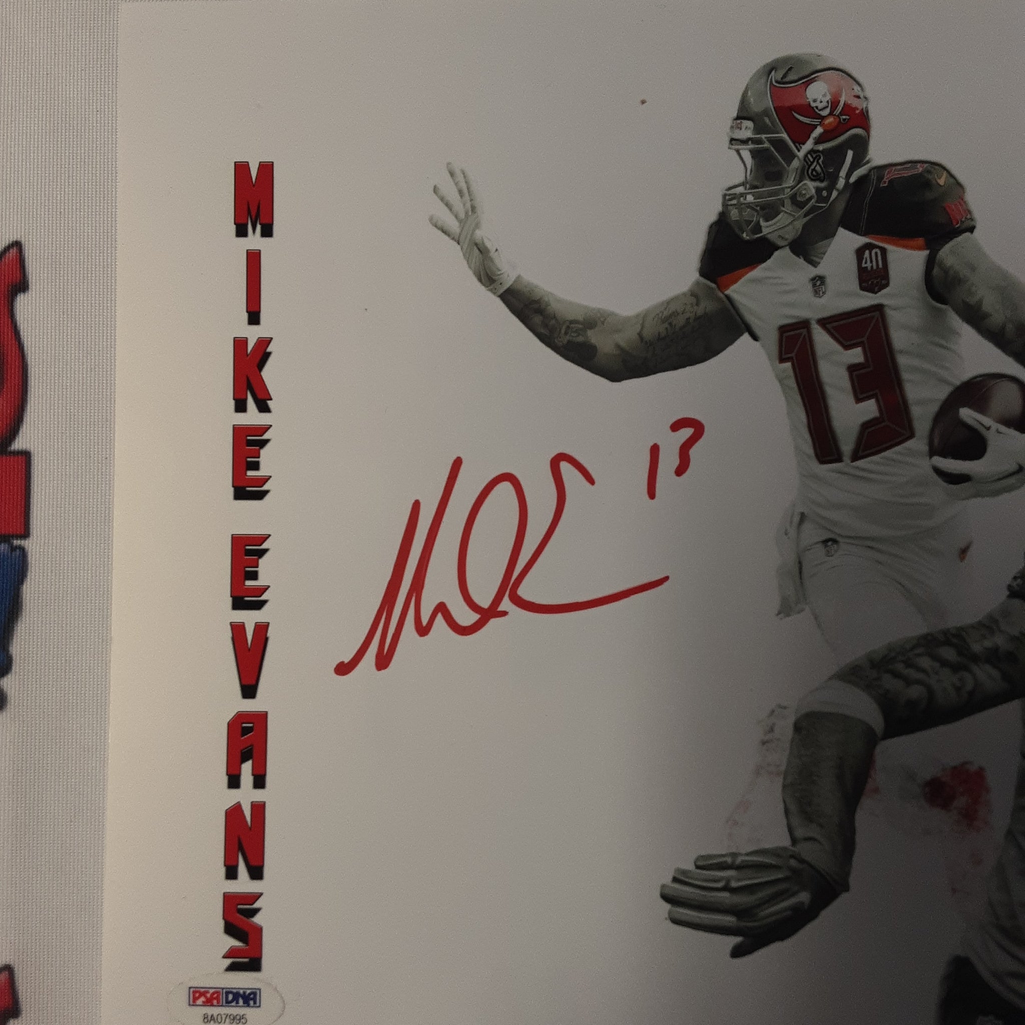 Mike Evans Authentic Signed 9x11 Photo Autographed JSA.