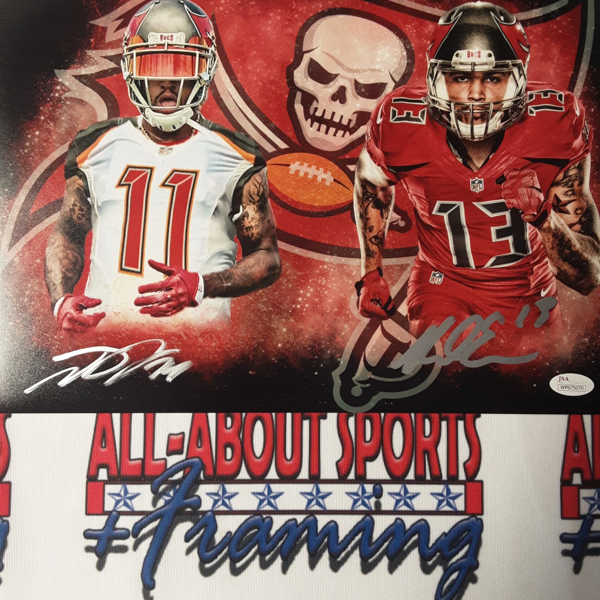 Mike Evans Autographed Signed And Desean Jackson Authentic 16X20