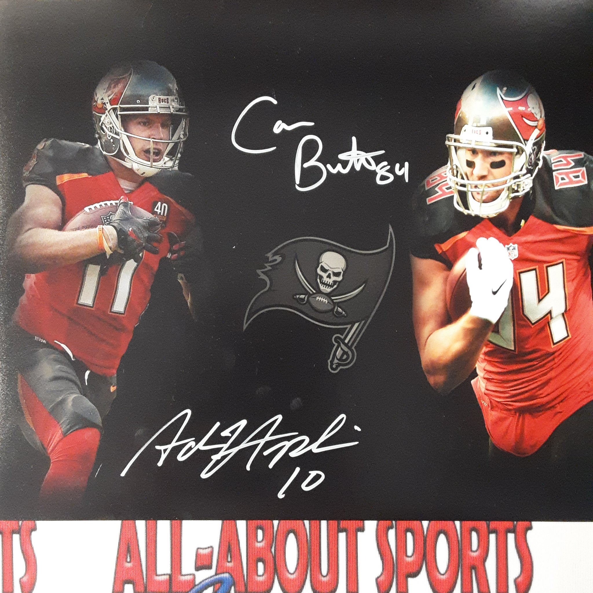 Cameron Brate and Adam Humphries Authentic Signed 11x14 Photo Autographed JSA.