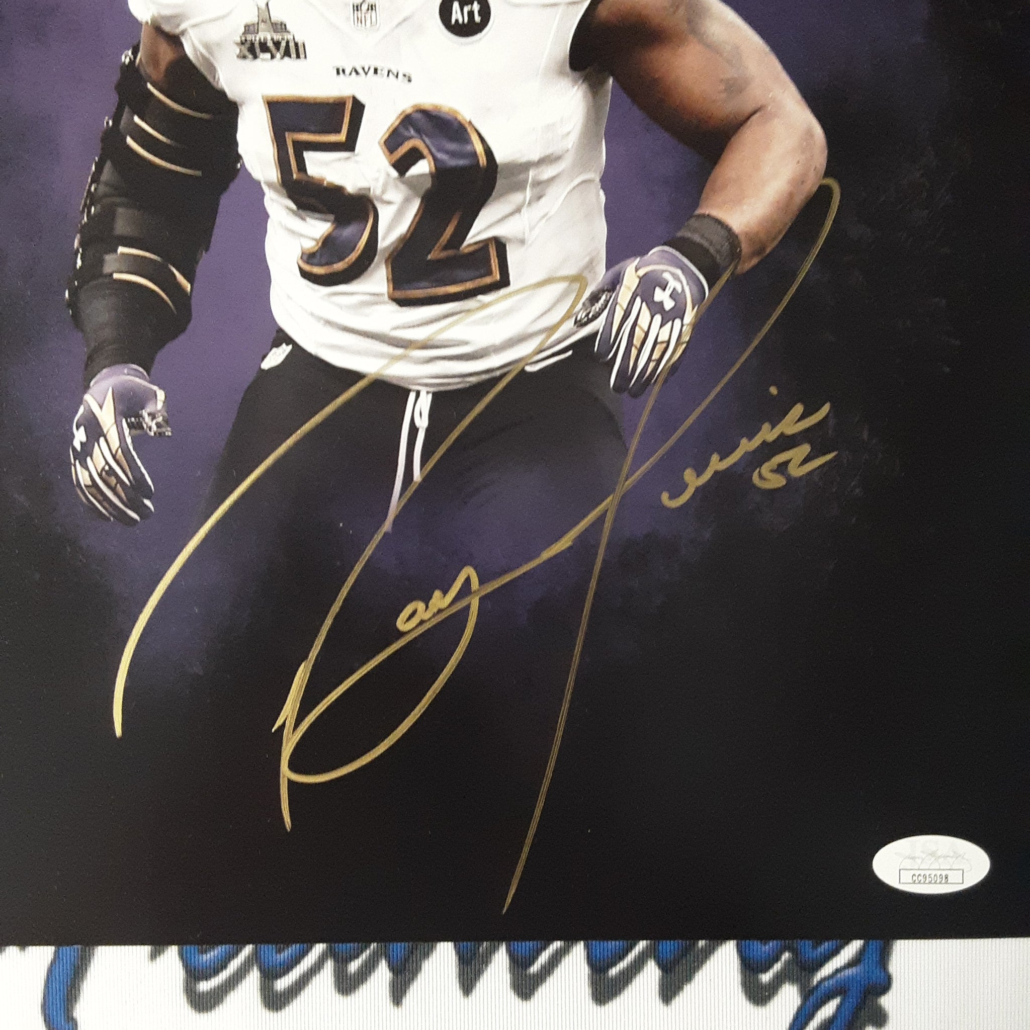 Ray Lewis Authentic Signed 11x14 Photo Autographed JSA.