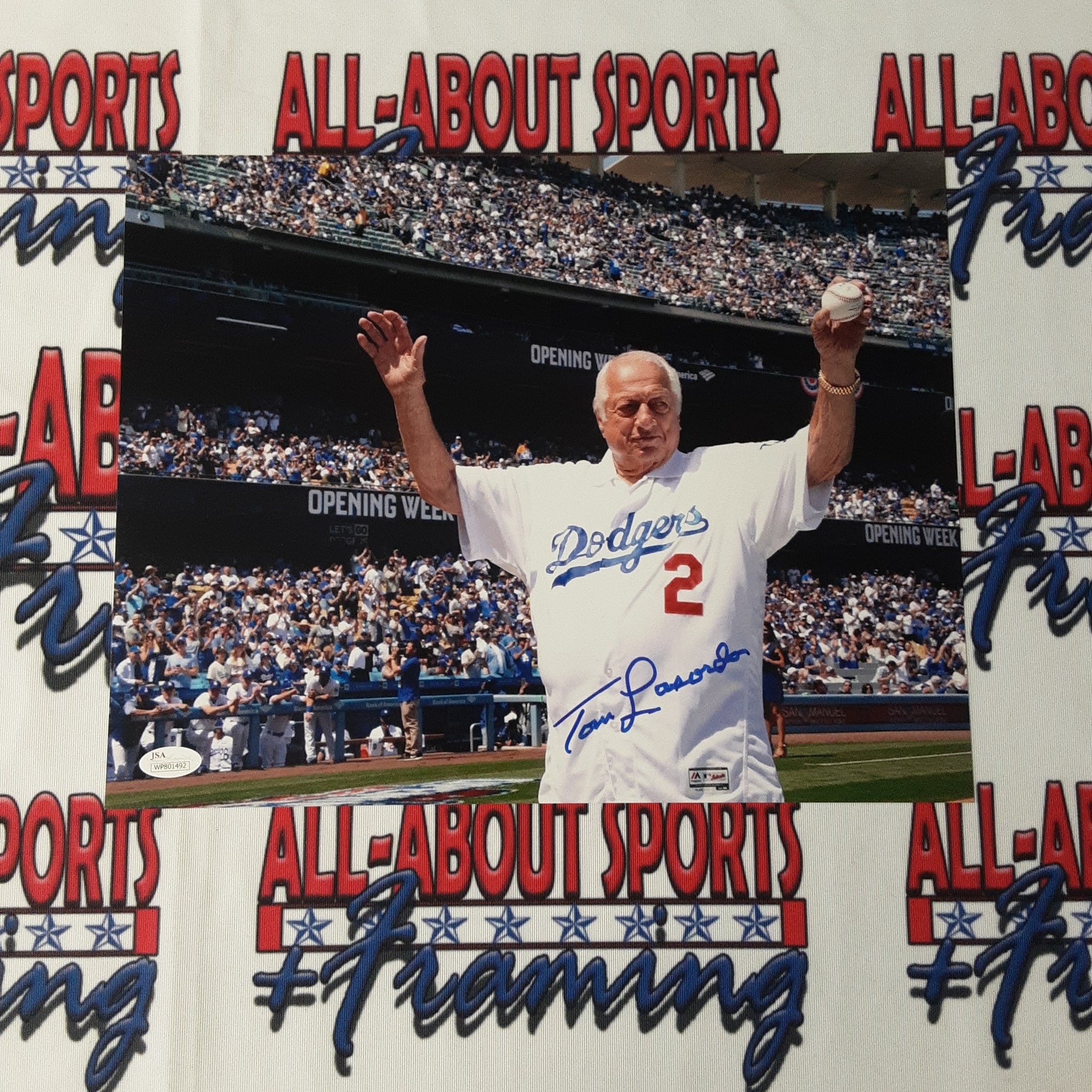 Tommy Lasorda Authentic Signed 11x14 Photo Autographed JSA.