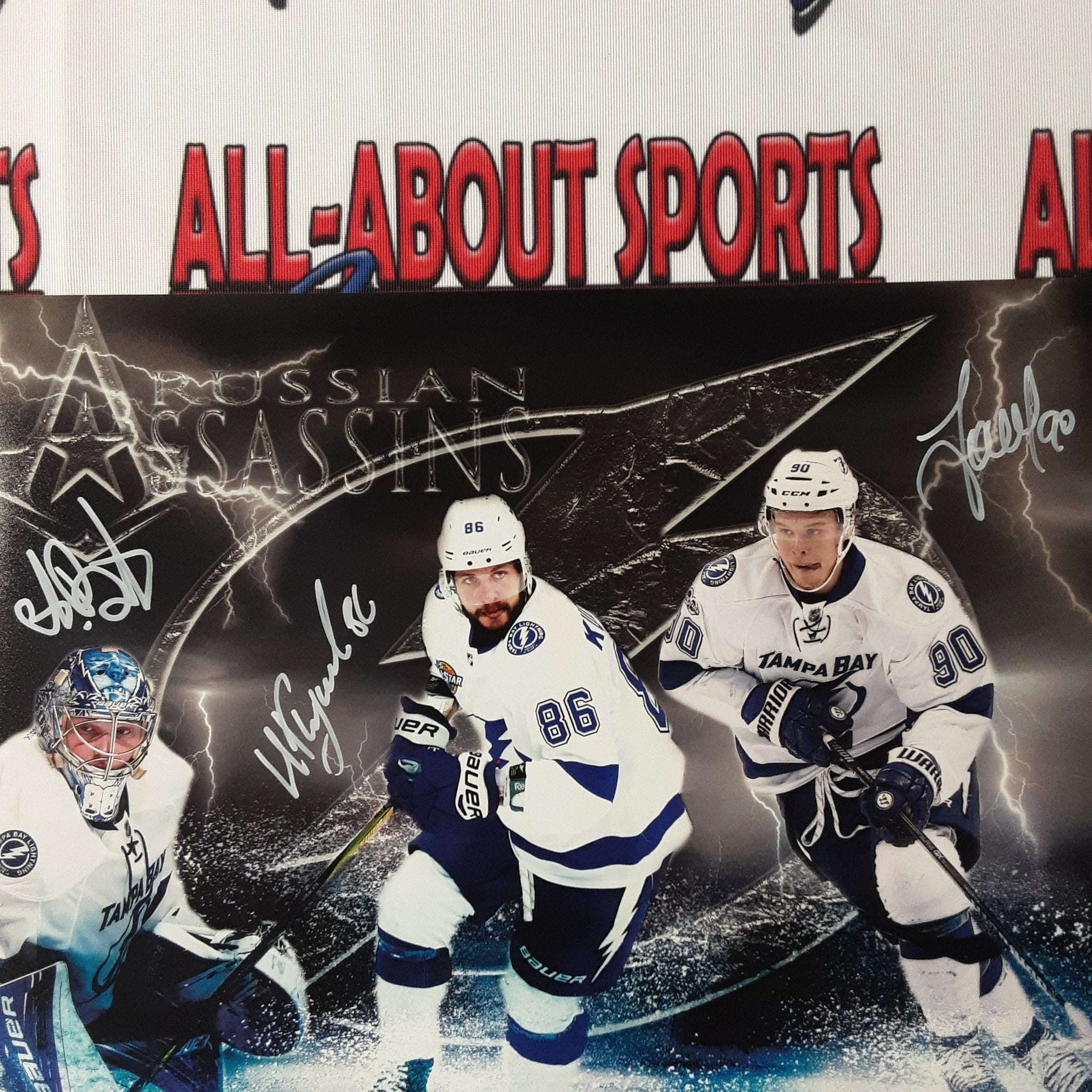 Killorn Cirelli Mikhail Sergachev Andrei Vasilevskiy Authentic Signed