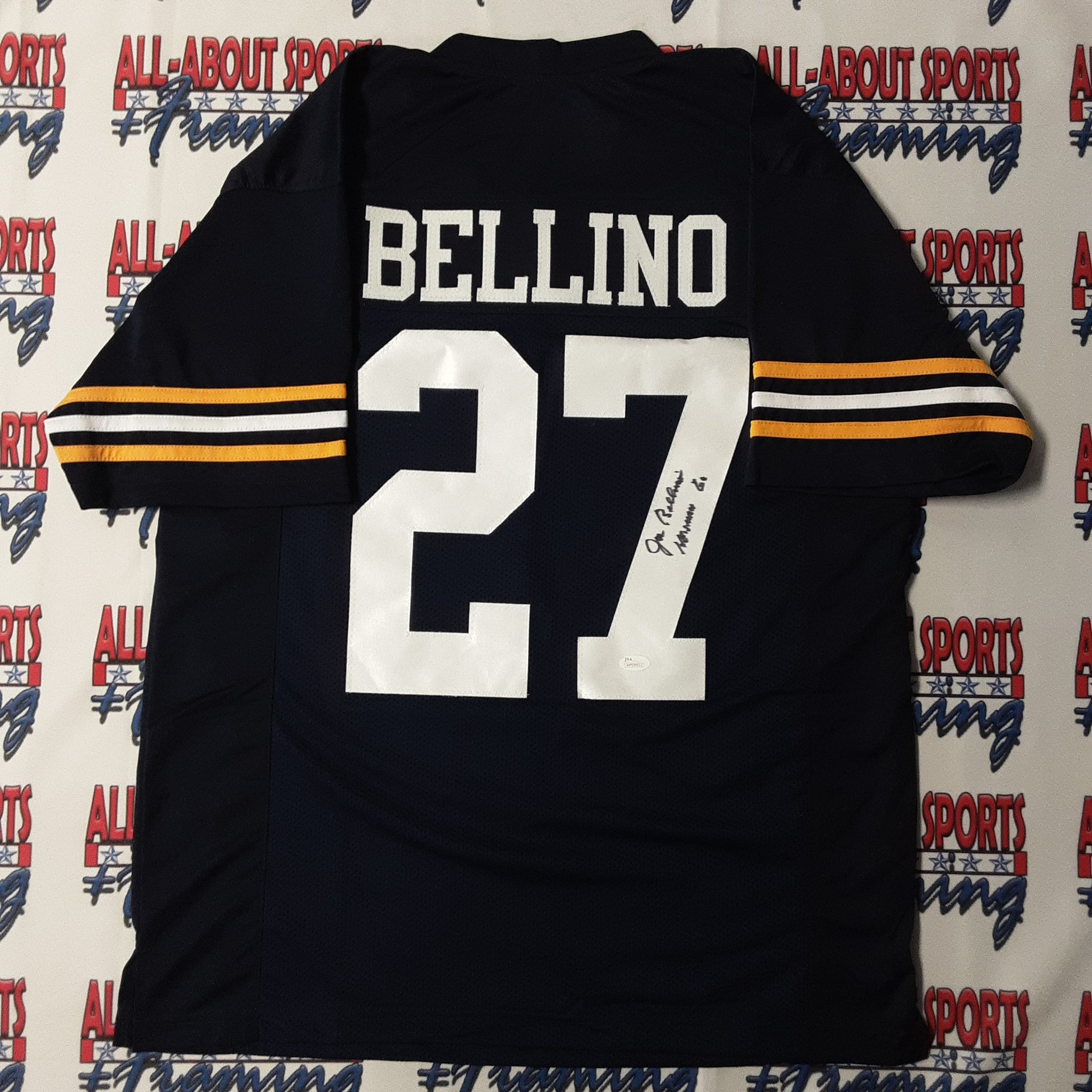 Joe Bellino Authentic Signed Pro Style Jersey Autographed JSA