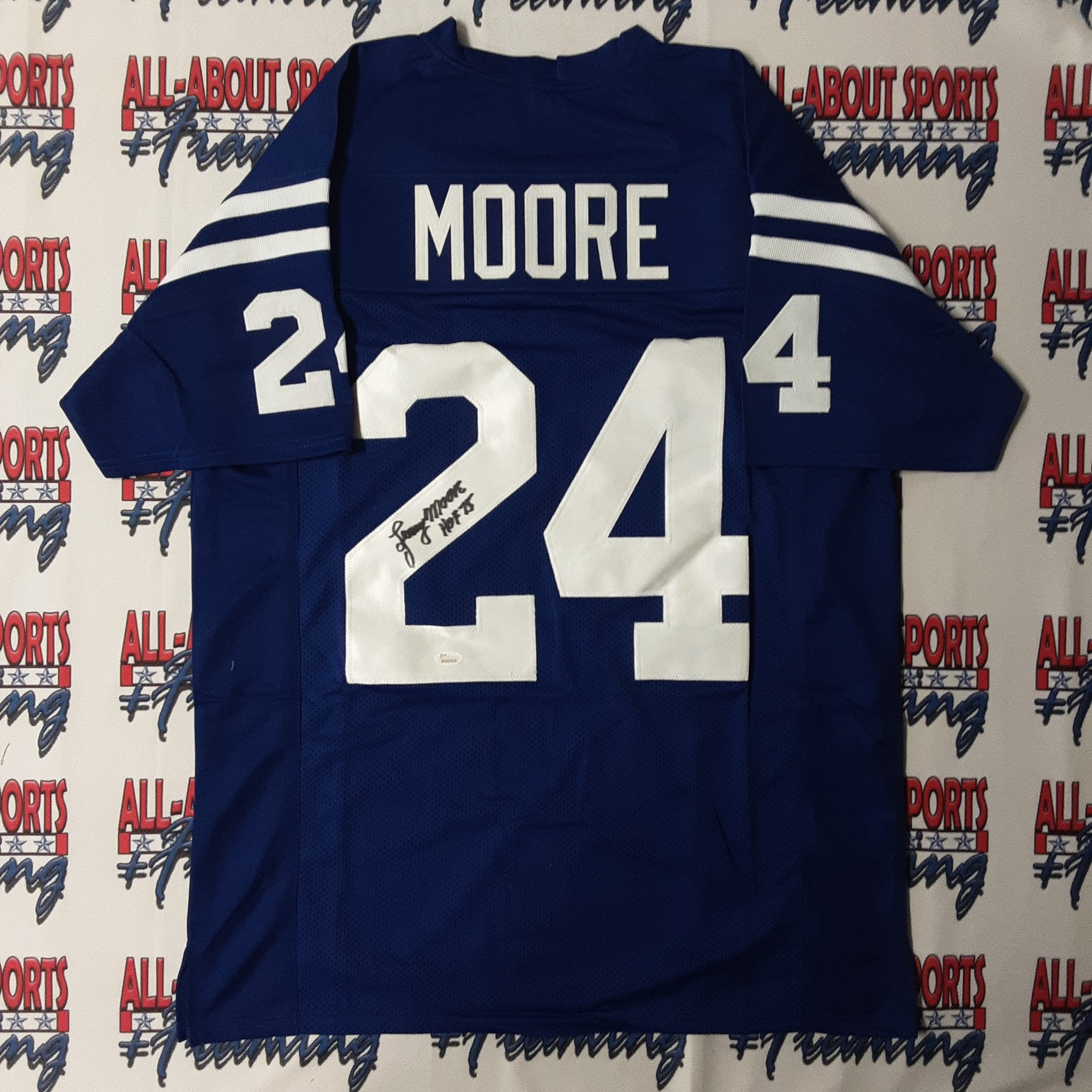 Lenny Moore Authentic Signed Pro Style Jersey Autographed JSA-
