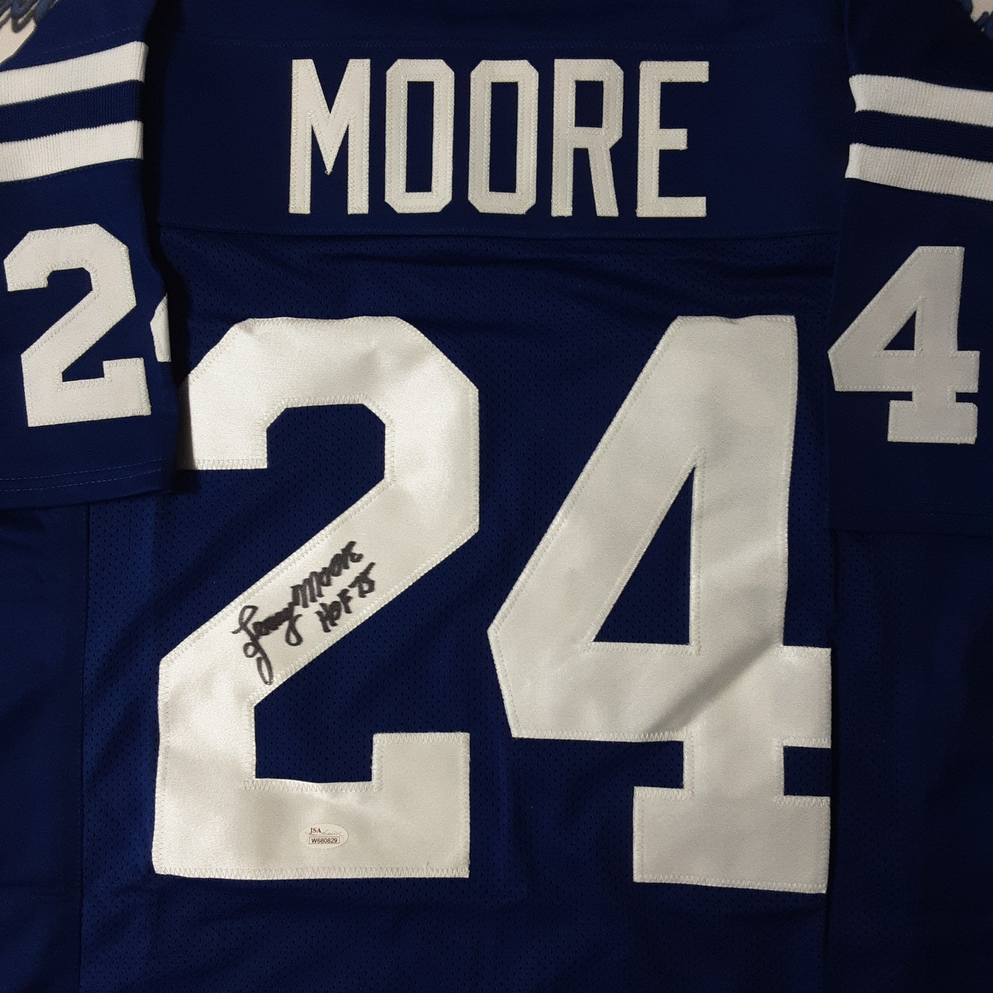 Lenny Moore Authentic Signed Pro Style Jersey Autographed JSA