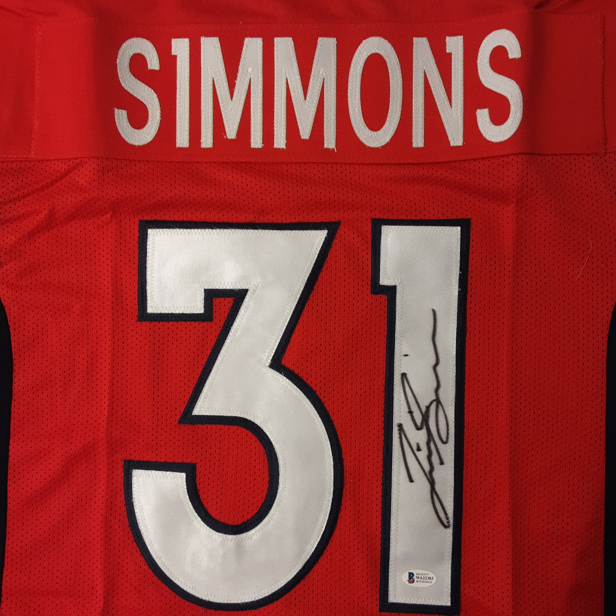 Justin Simmons Authentic Signed Pro Style Jersey Autographed Beckett-