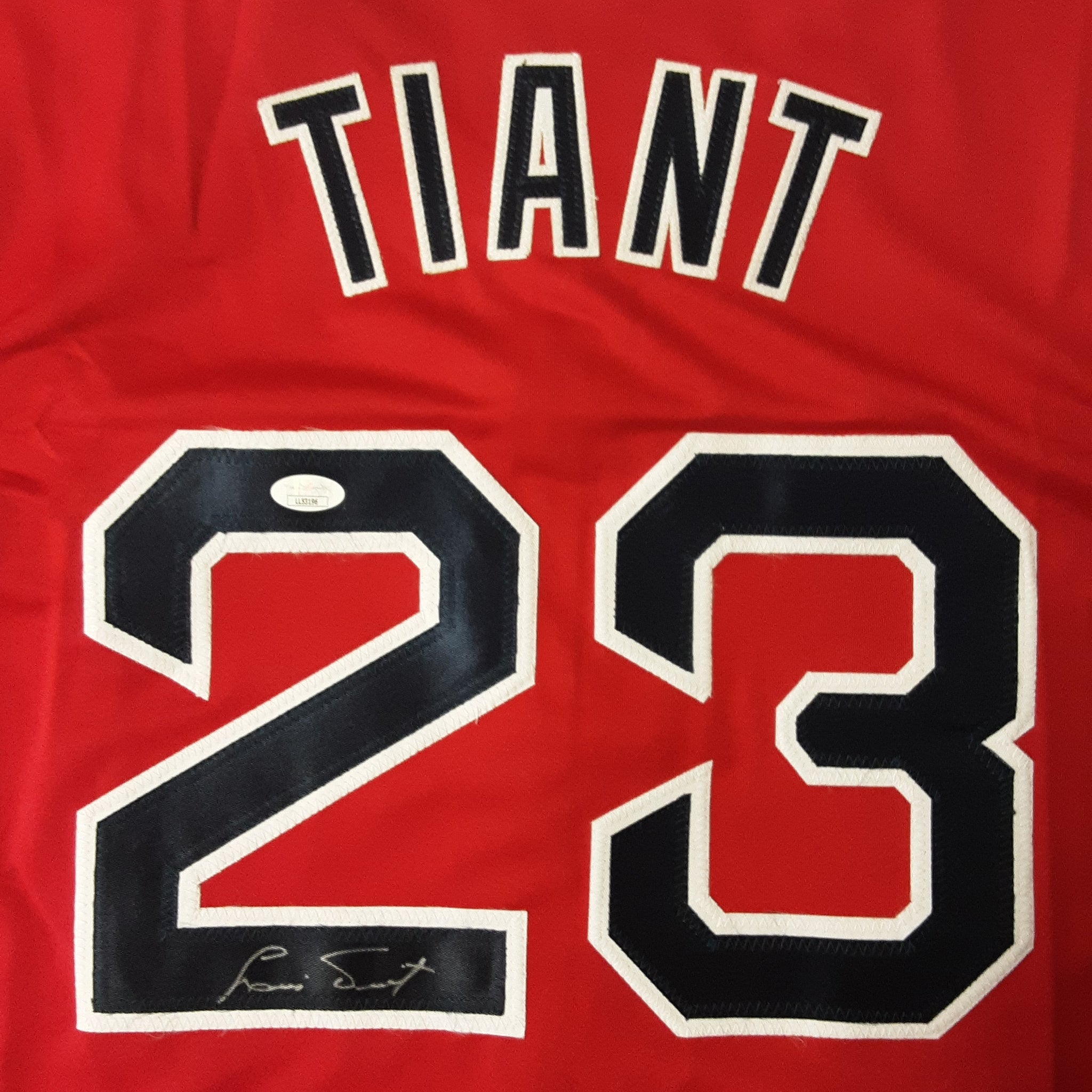 Luis Tiant Autographed Boston Red Sox White Jersey (JSA)