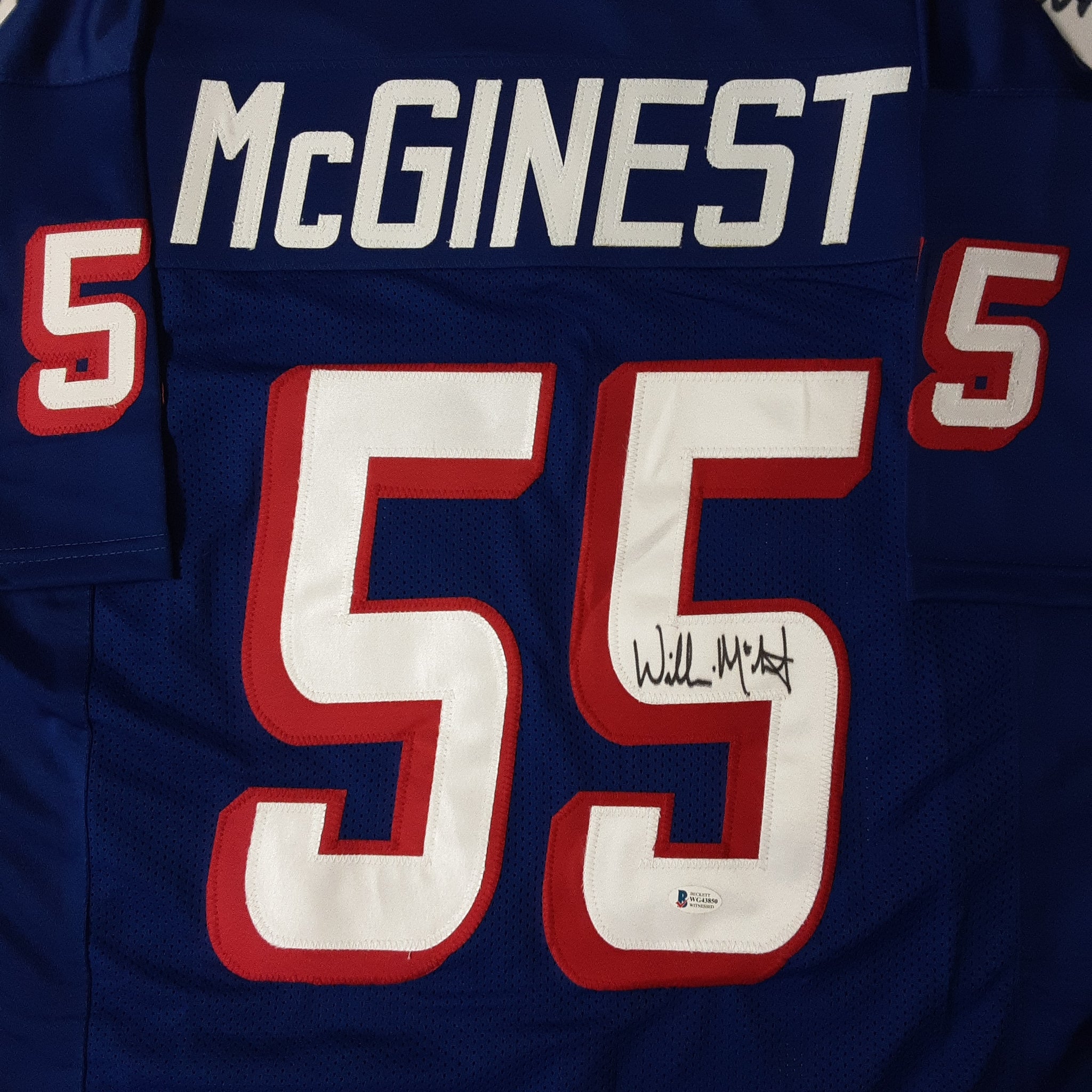 Willie McGinest Autographed New England Patriots Pro Style Jersey