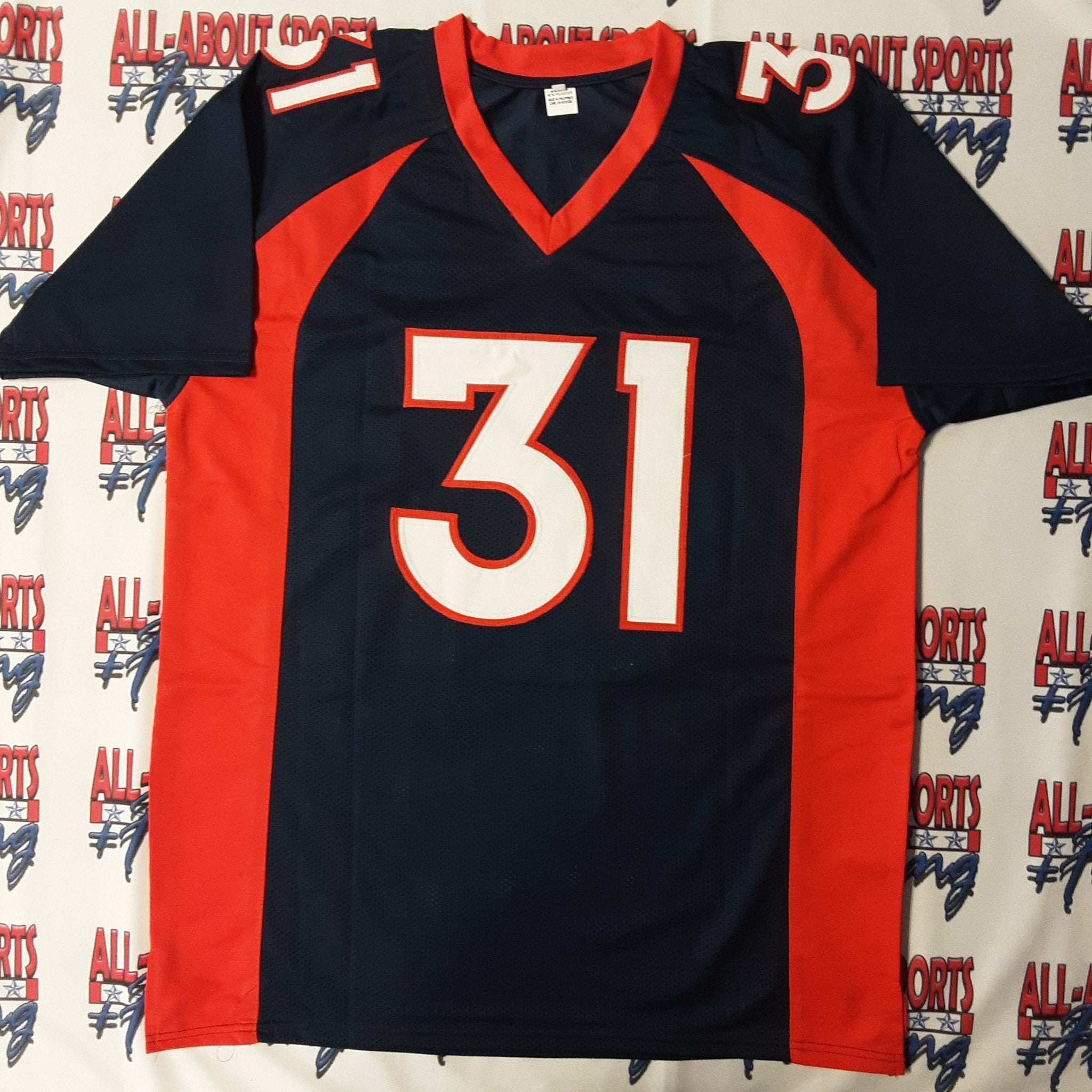 Justin Simmons Signed Denver Orange Football Jersey (JSA)