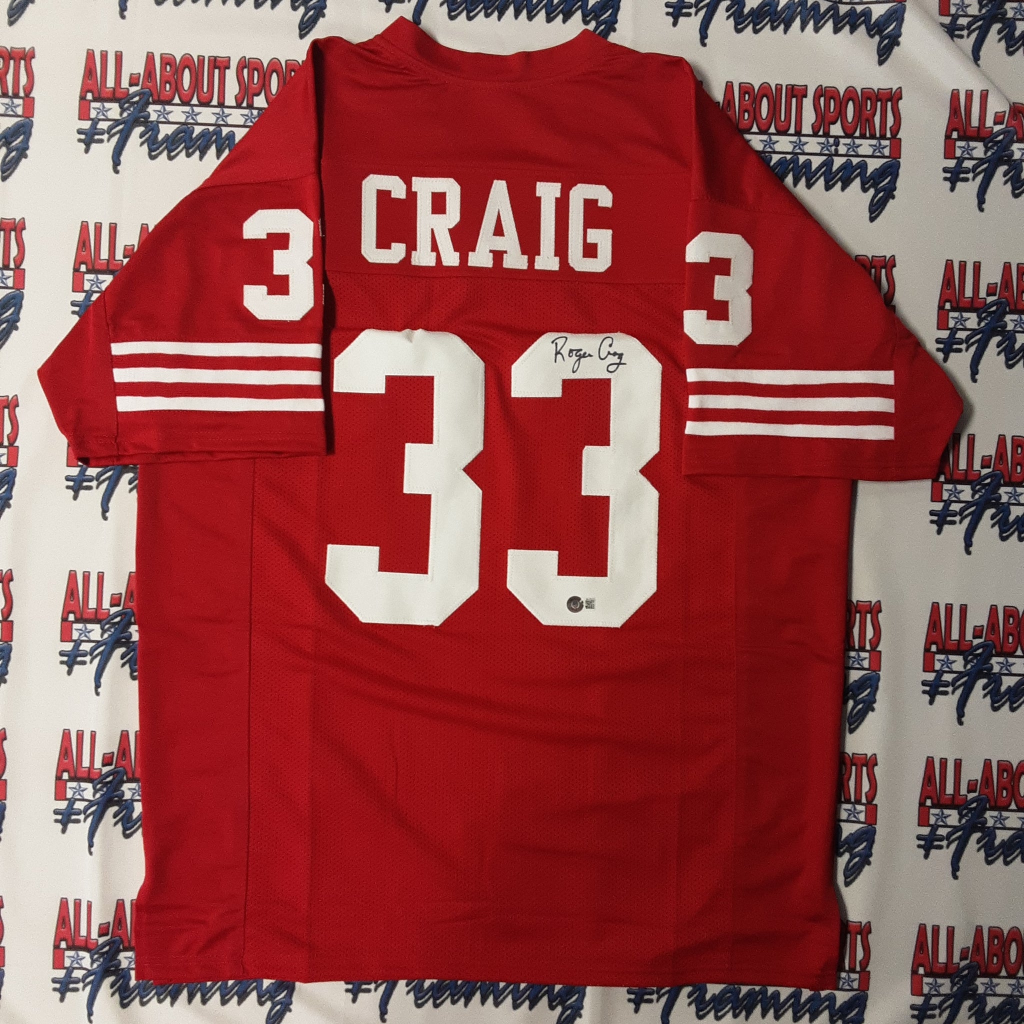 Roger Craig Authentic Signed Pro Style Jersey Autographed JSA