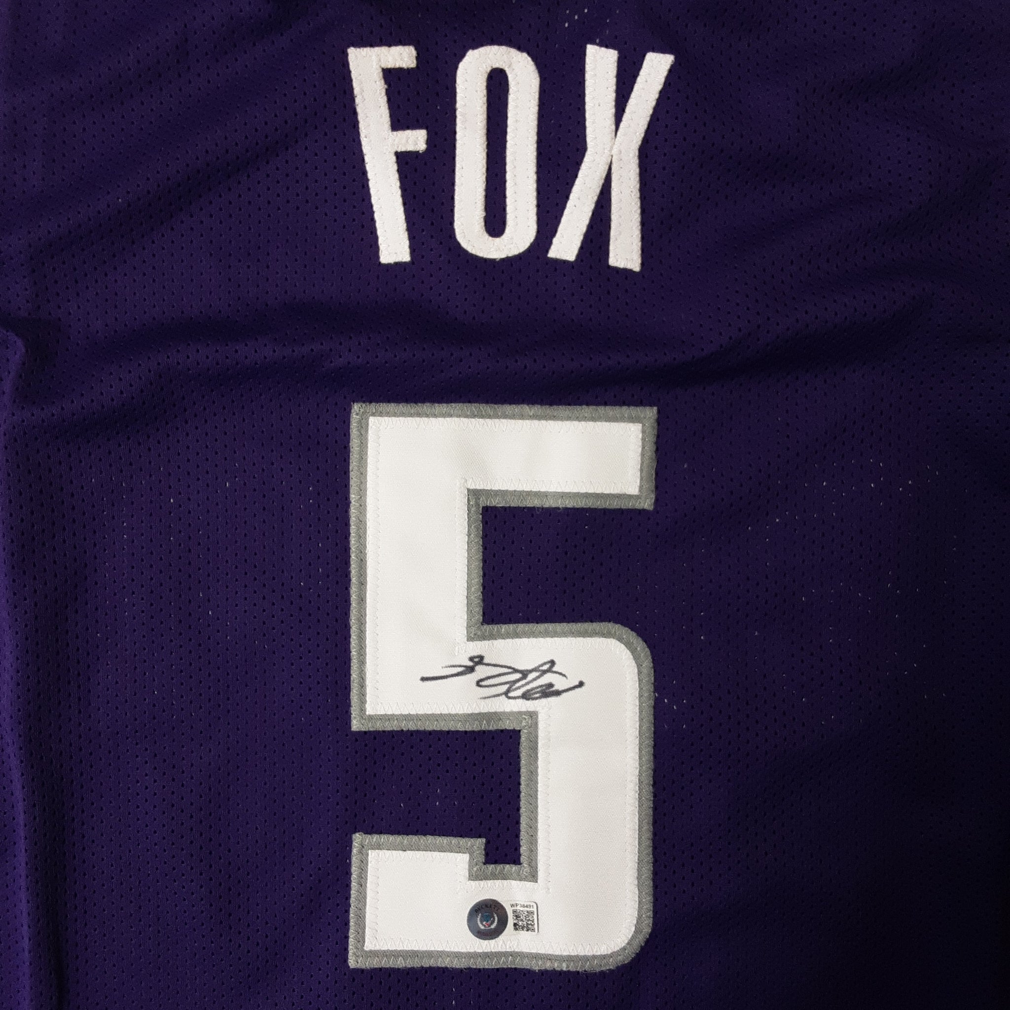 De'Aaron Fox Authentic Signed Pro Style Jersey Autographed Beckett