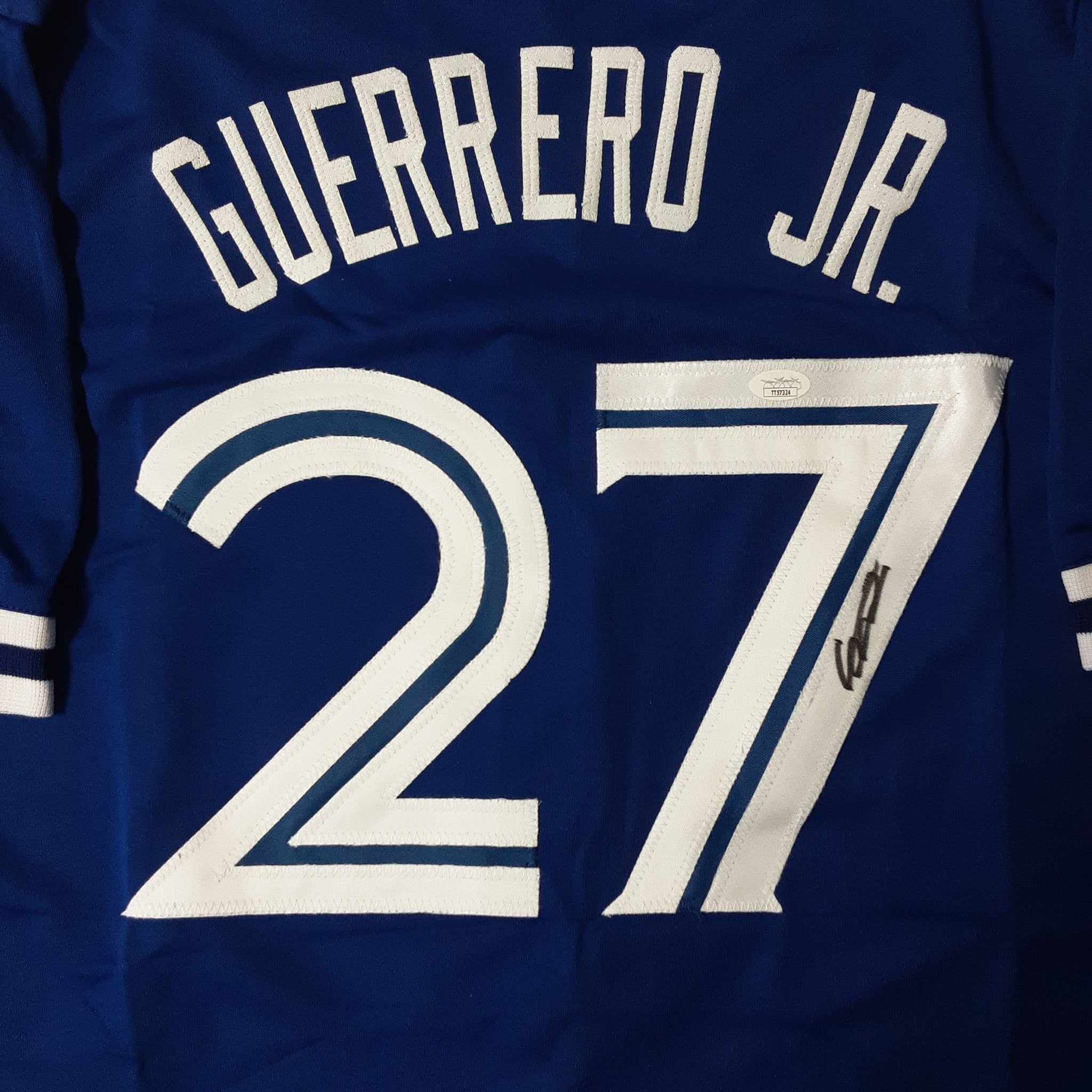 Vladimir Guerrero Jr. Authentic Signed Blue Pro Style Jersey BAS