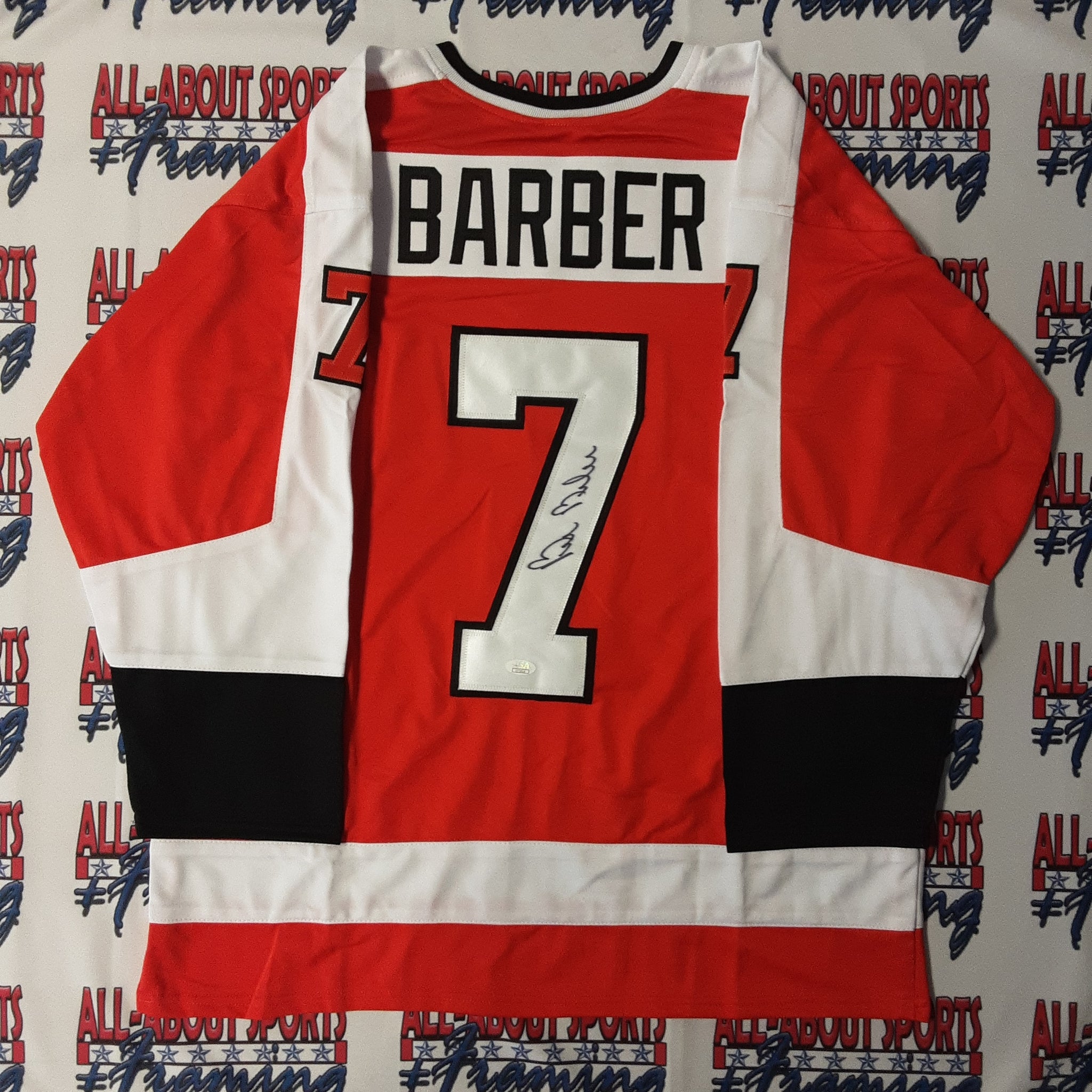 Bill Barber Authentic Signed Pro Style Jersey Autographed JSA