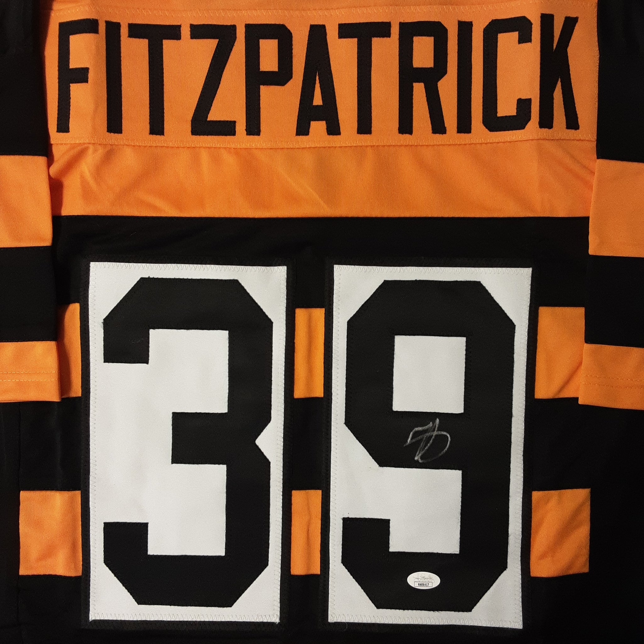 MINKAH FITZPATRICK AUTOGRAPH SIGNED BLACK PITTSBURGH STEELERS JERSEY W/ JSA