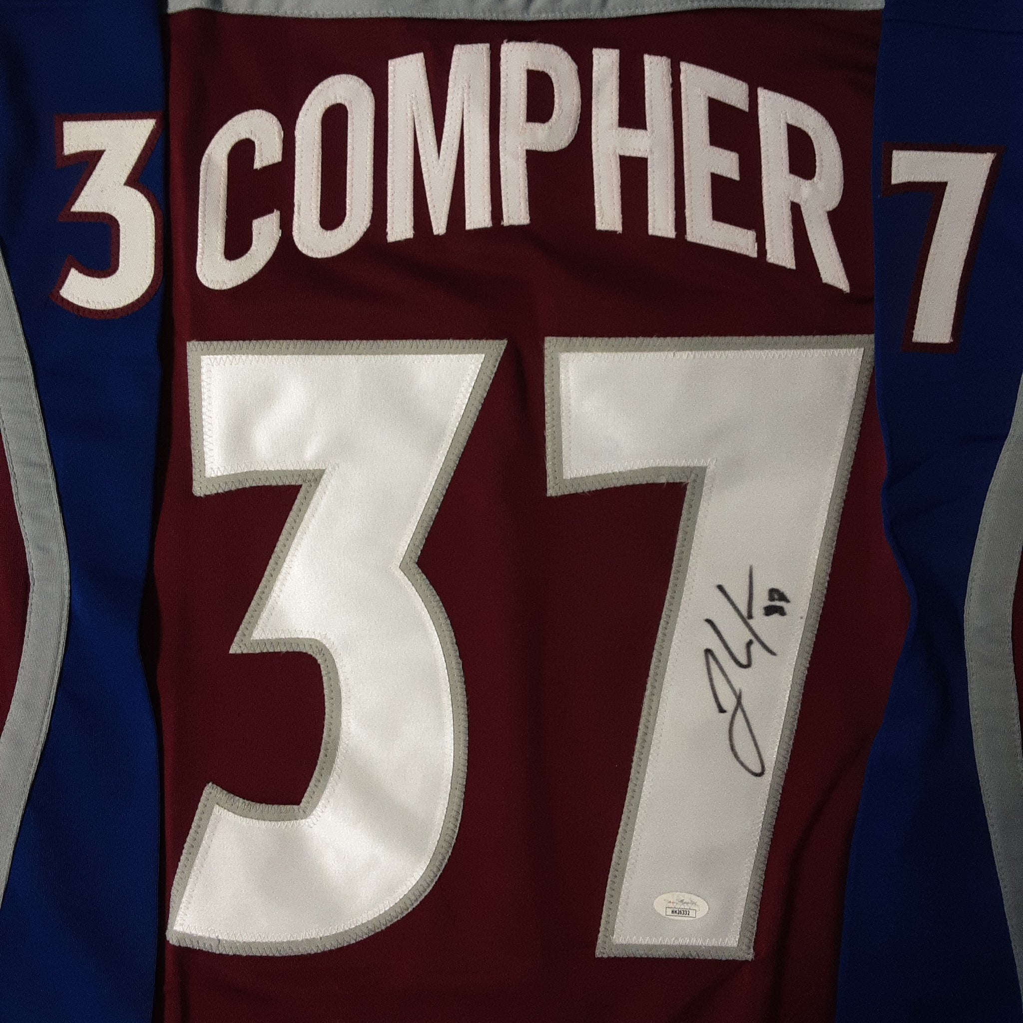 JT Compher Authentic Signed Pro Style Jersey Autographed JSA
