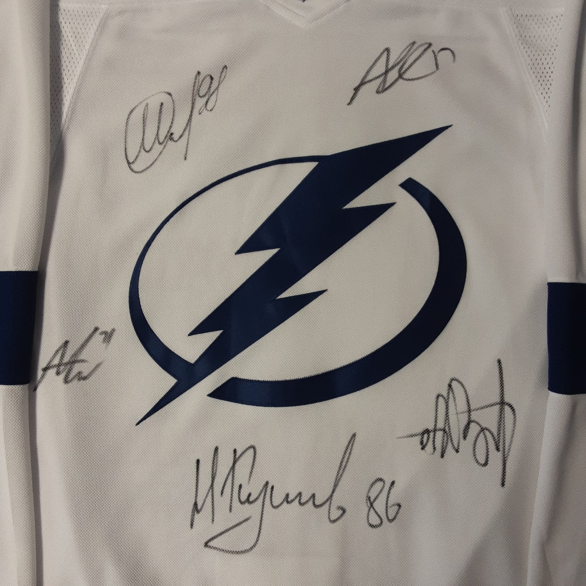 Killorn Nikita Kucherov Cirelli Sergachev Andrei Vasilevskiy Authentic Signed Pro Style Jersey Autographed JSA-