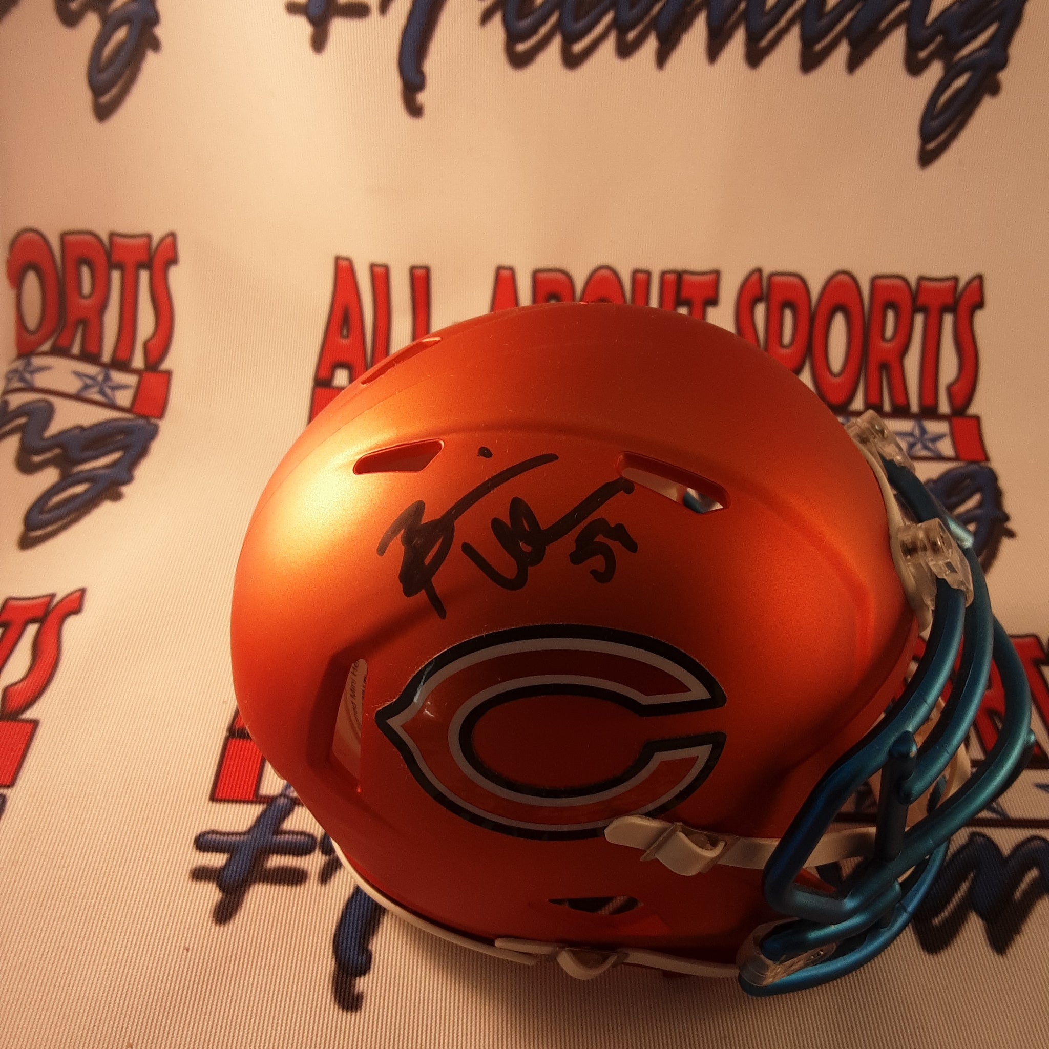 Chicago Bears Brian Urlacher Signed Authentic Helmet - Beckett